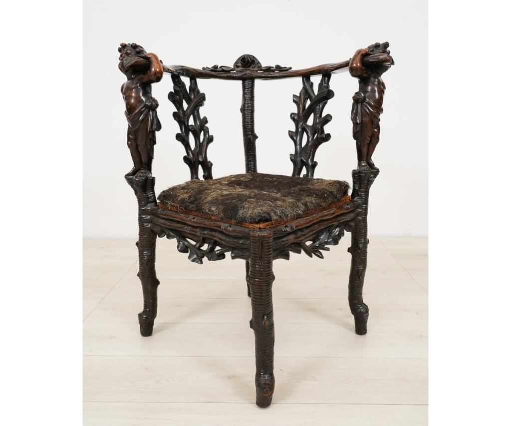 Italian corner chair, late 19th