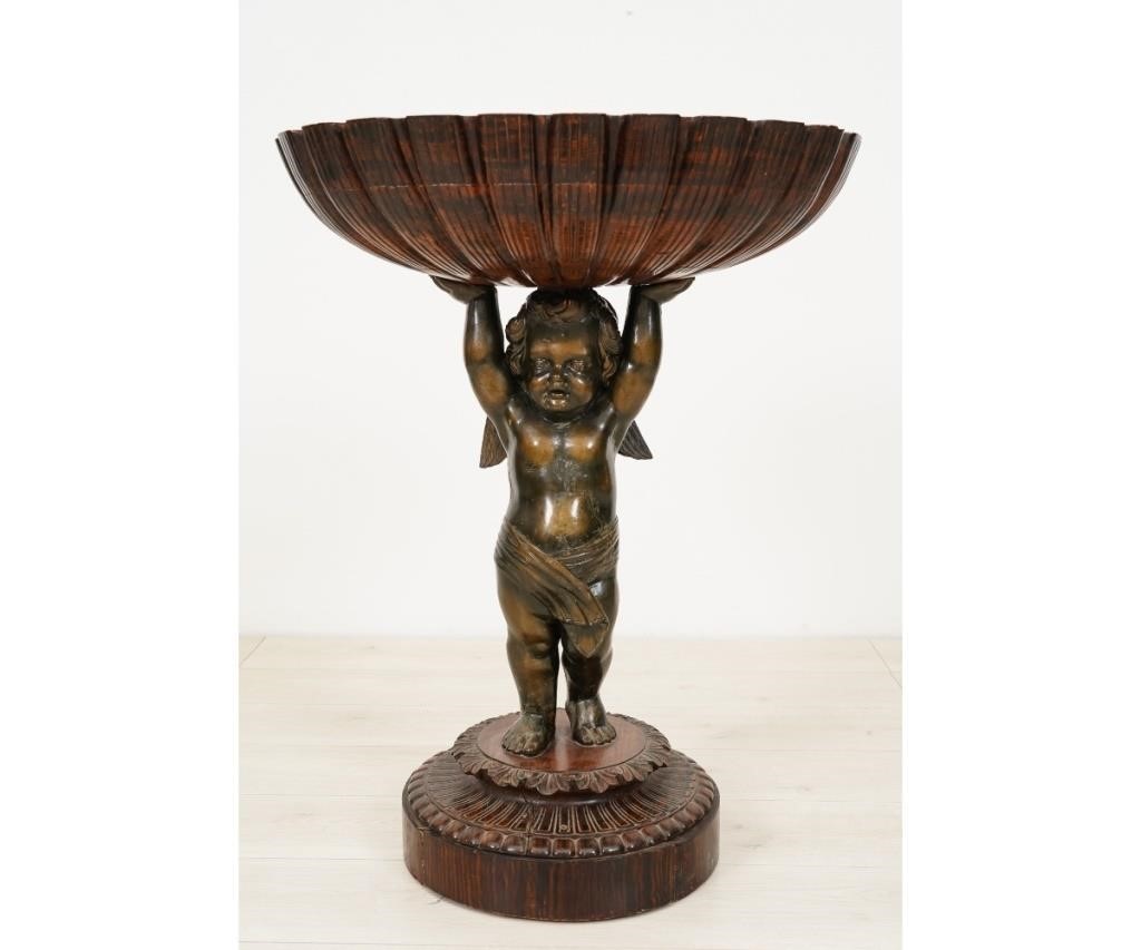 Carved Putti planter, late 19th