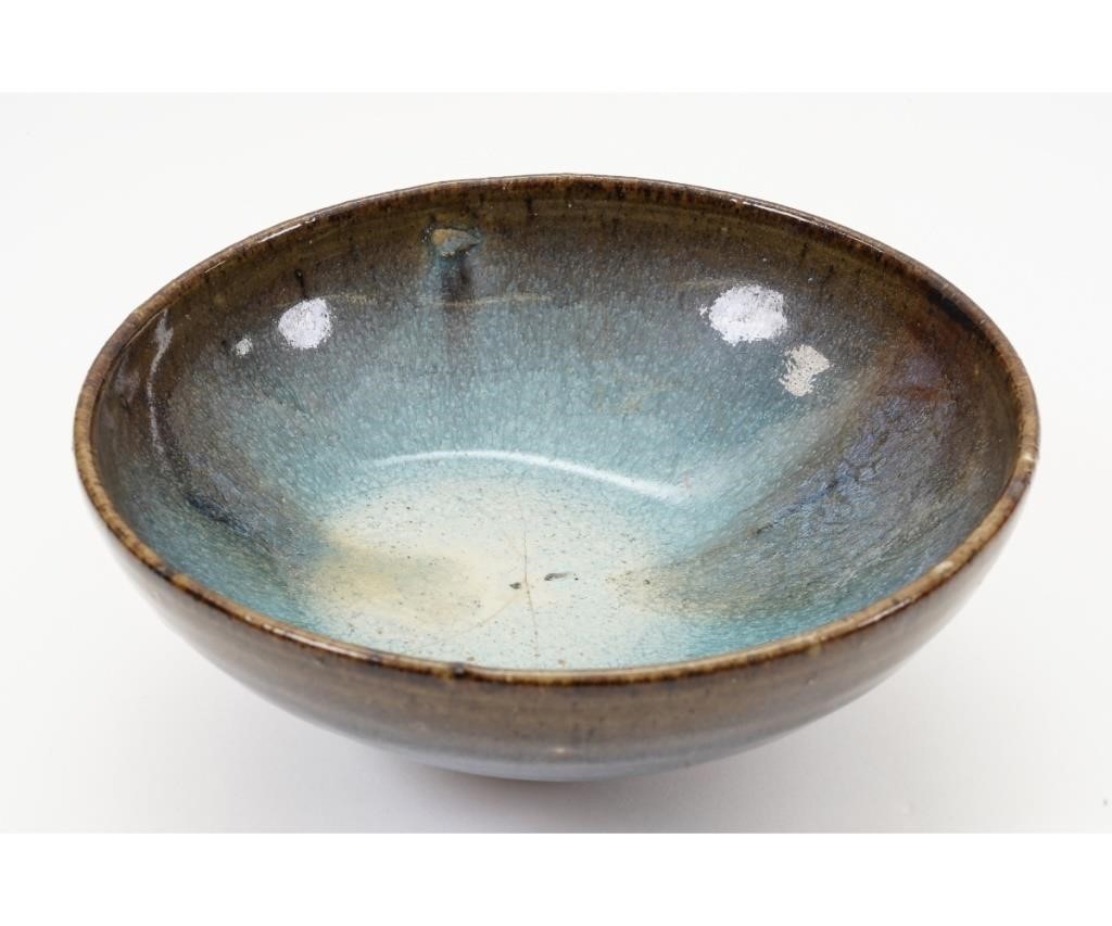 Chinese Chun bowl brown and teal 28a4a0