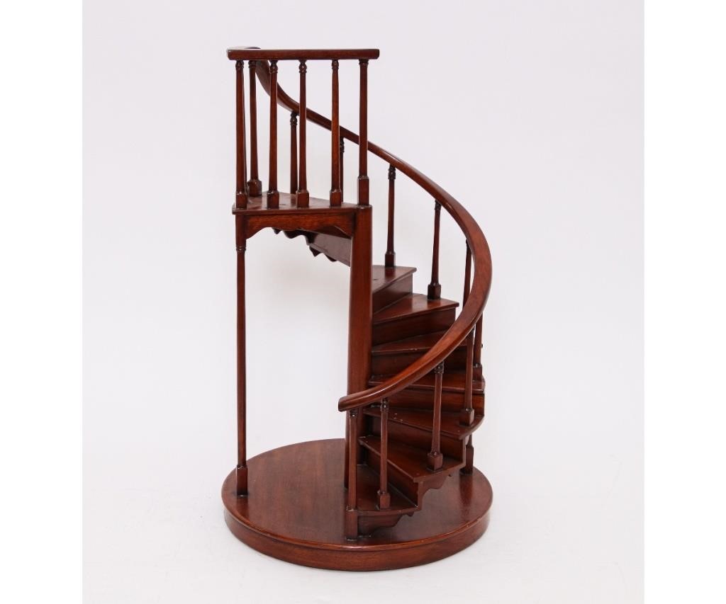 Miniature mahogany spiral staircase 28a50b