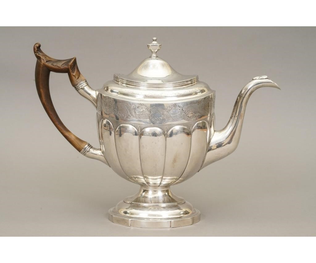 Philadelphia coin silver tea pot