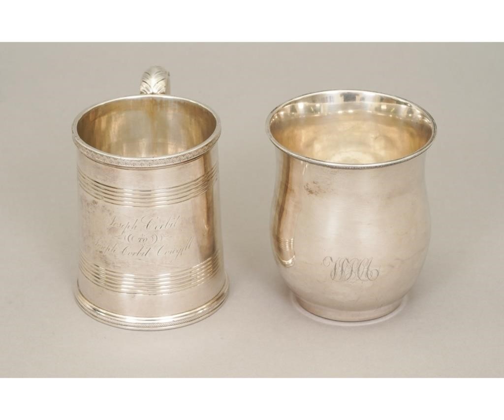 Two Philadelphia coin silver beakers 28a51c
