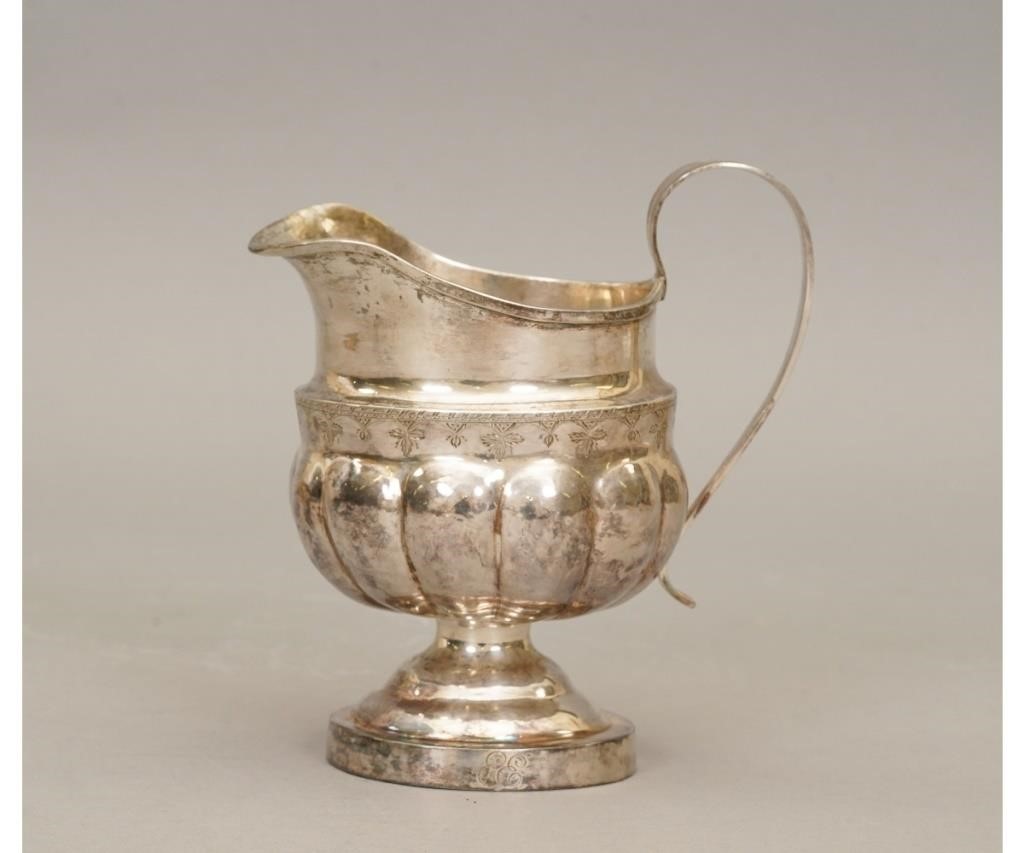 Coin silver pitcher by William
