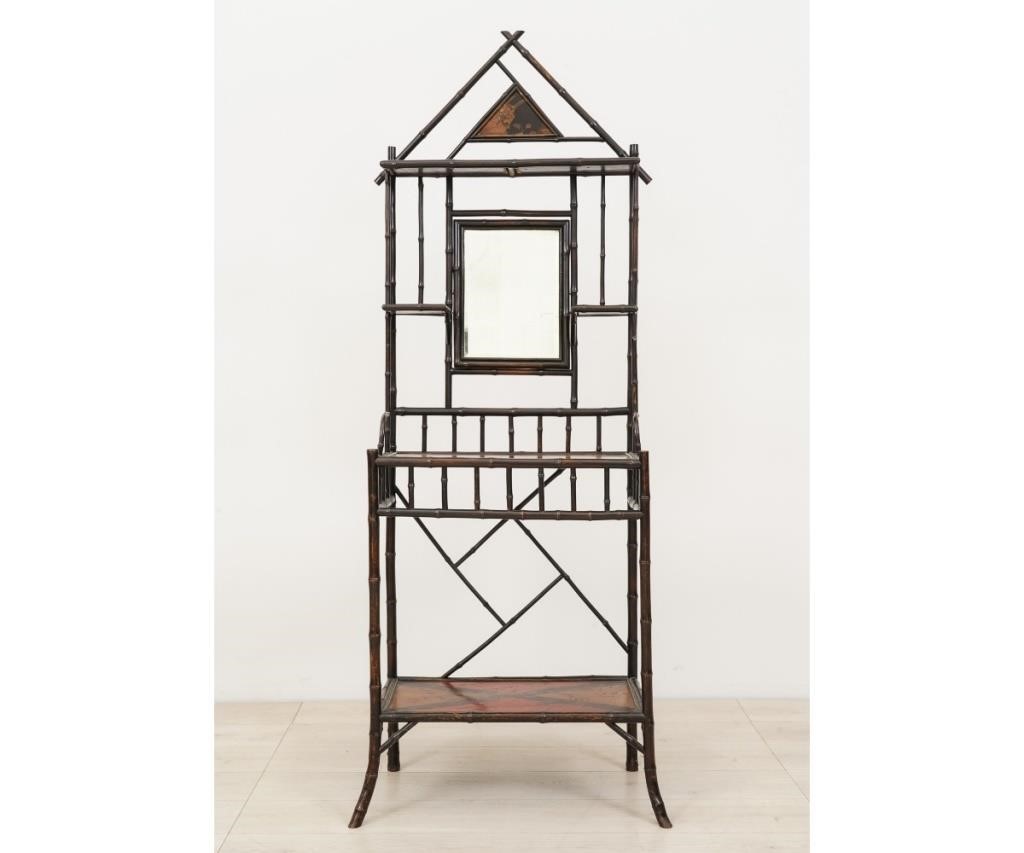 Asian style delicate bamboo etagere