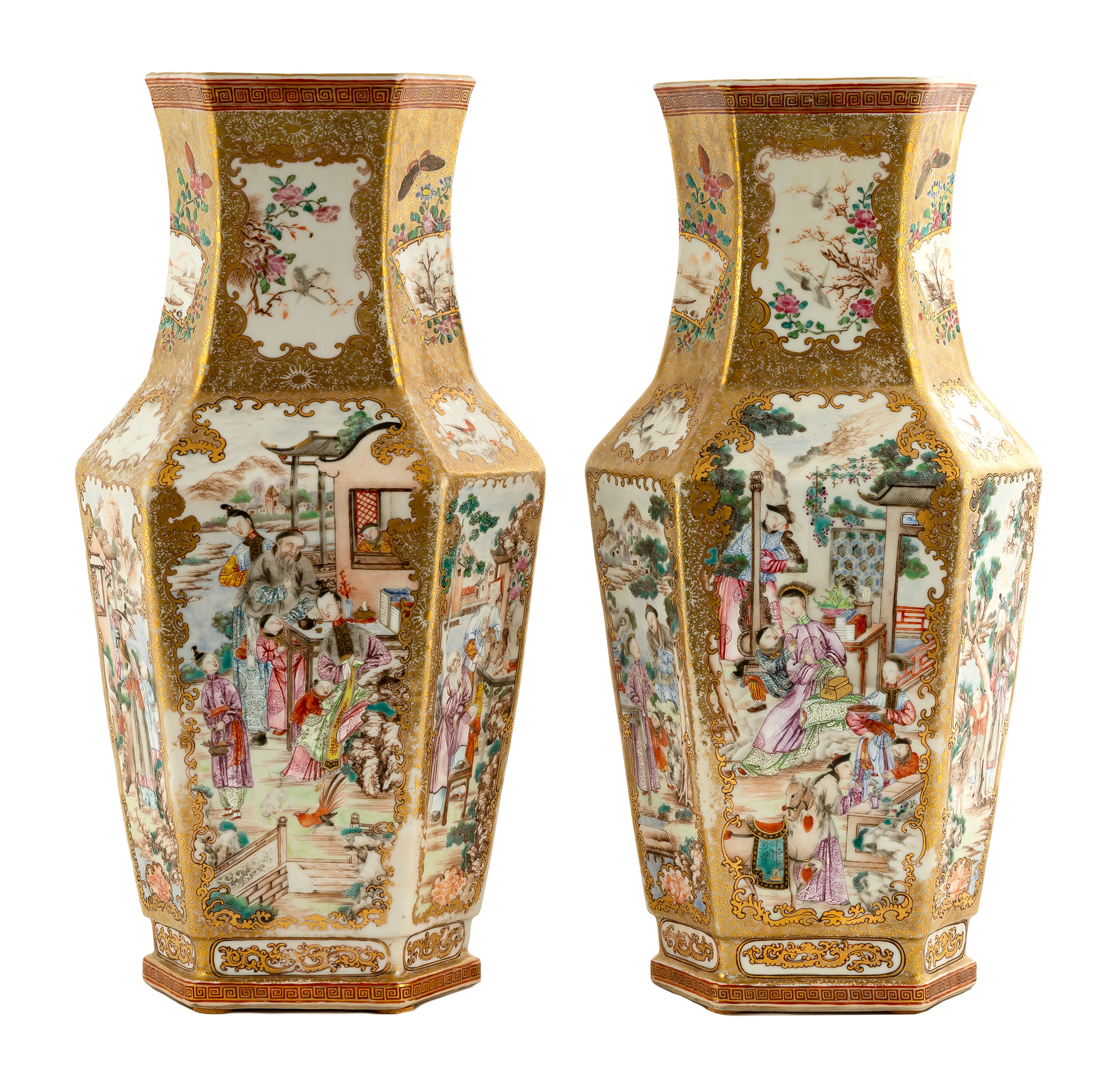 PAIR OF CHINESE EXPORT HEXAGONAL 28d1bf