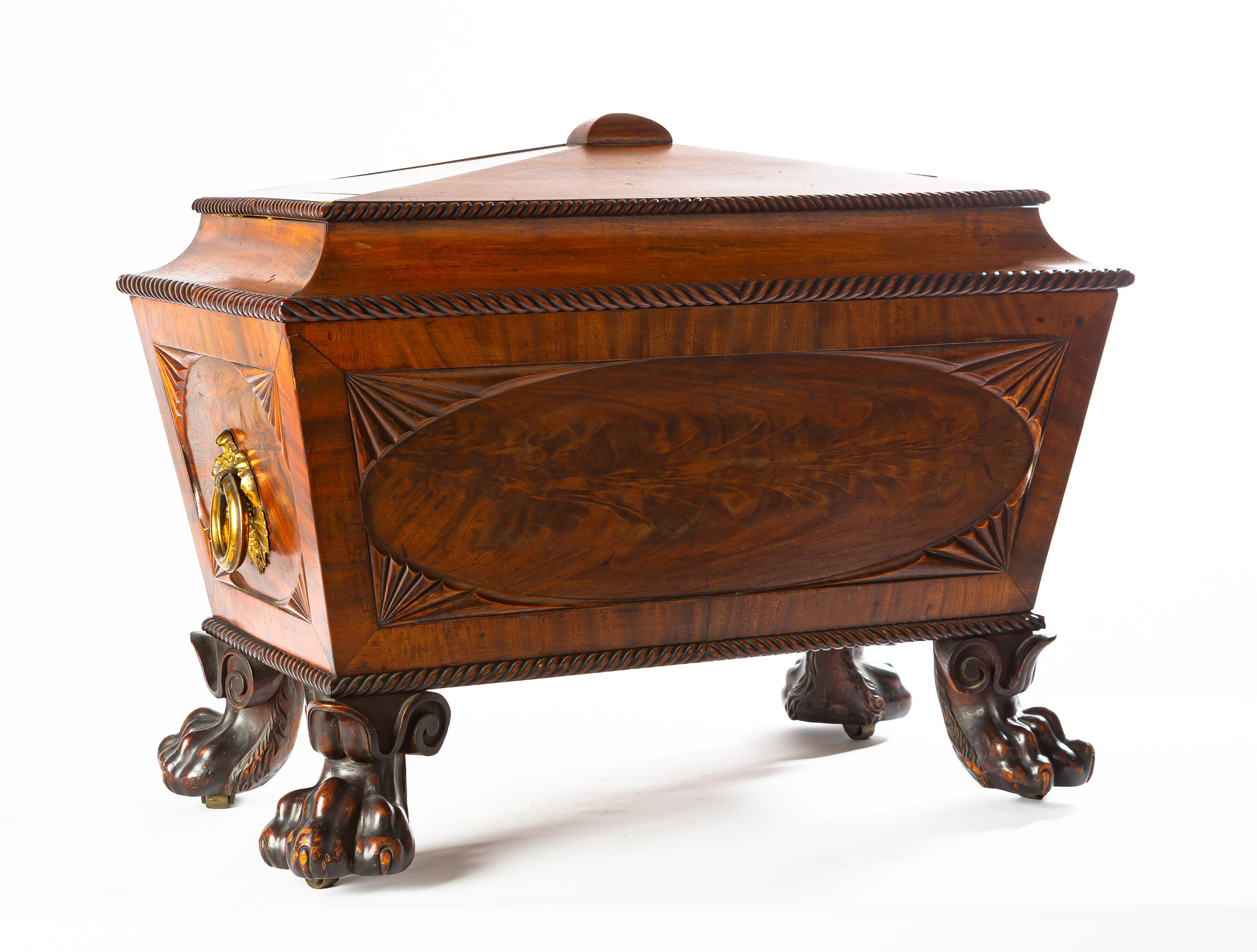 REGENCY MAHOGANY CELLARETTE Early