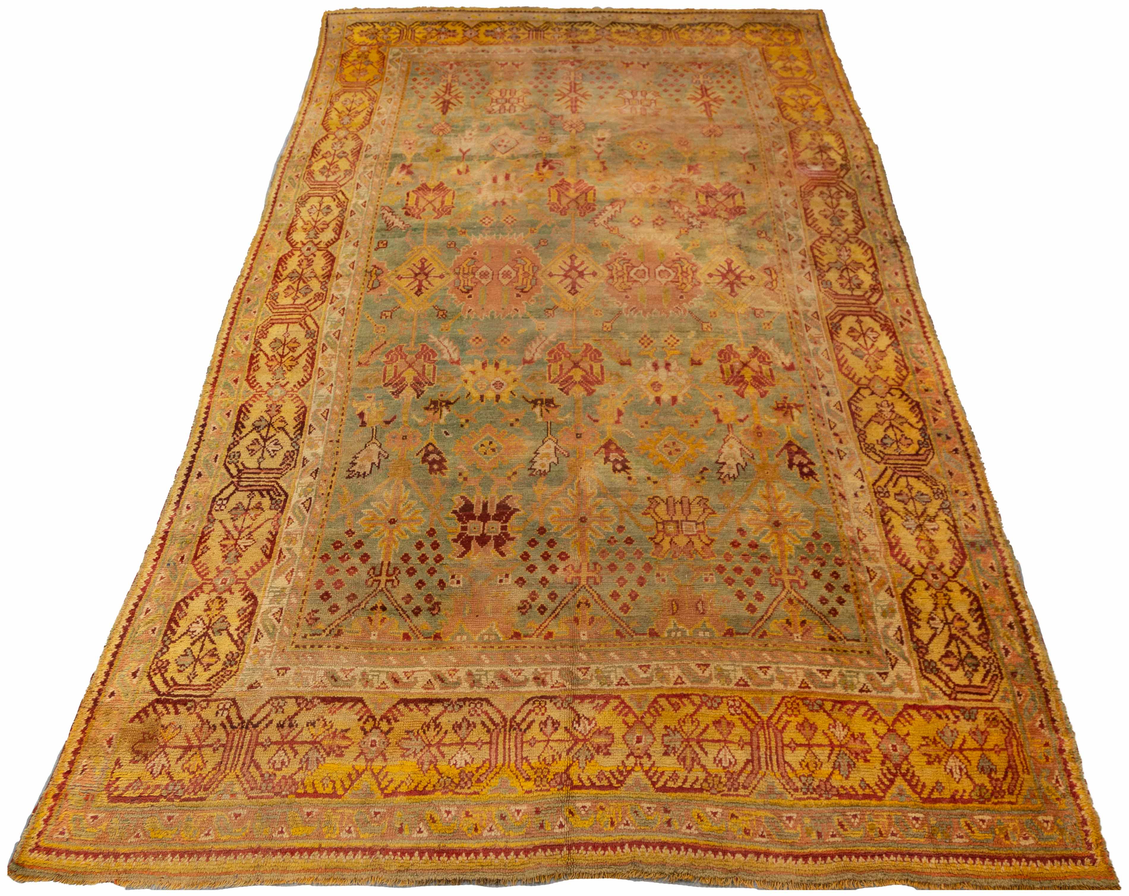 TURKISH OUSHAK ROOM SIZE RUG circa 28d309