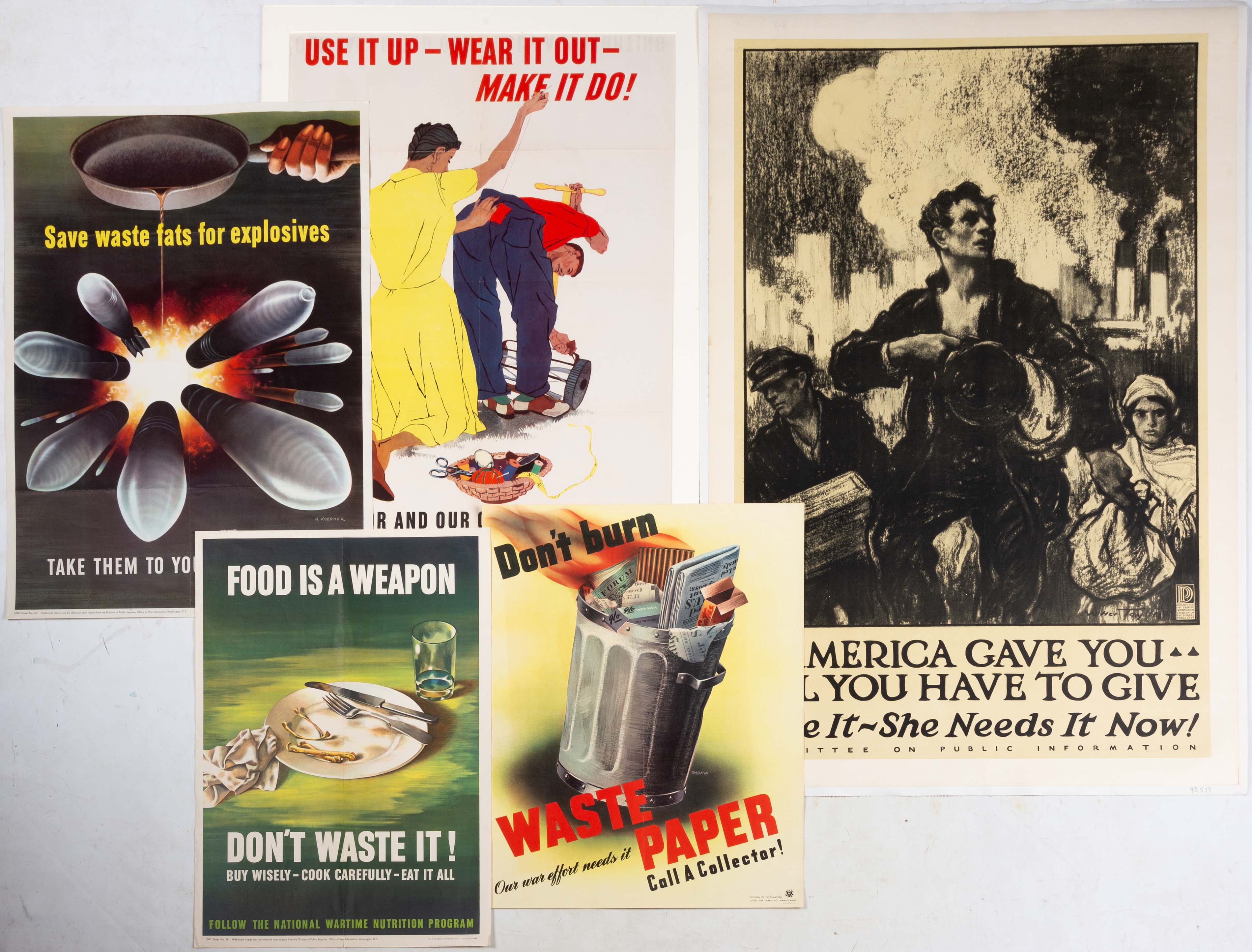 LARGE GROUP OF WWII POSTERS Varying 28d34b