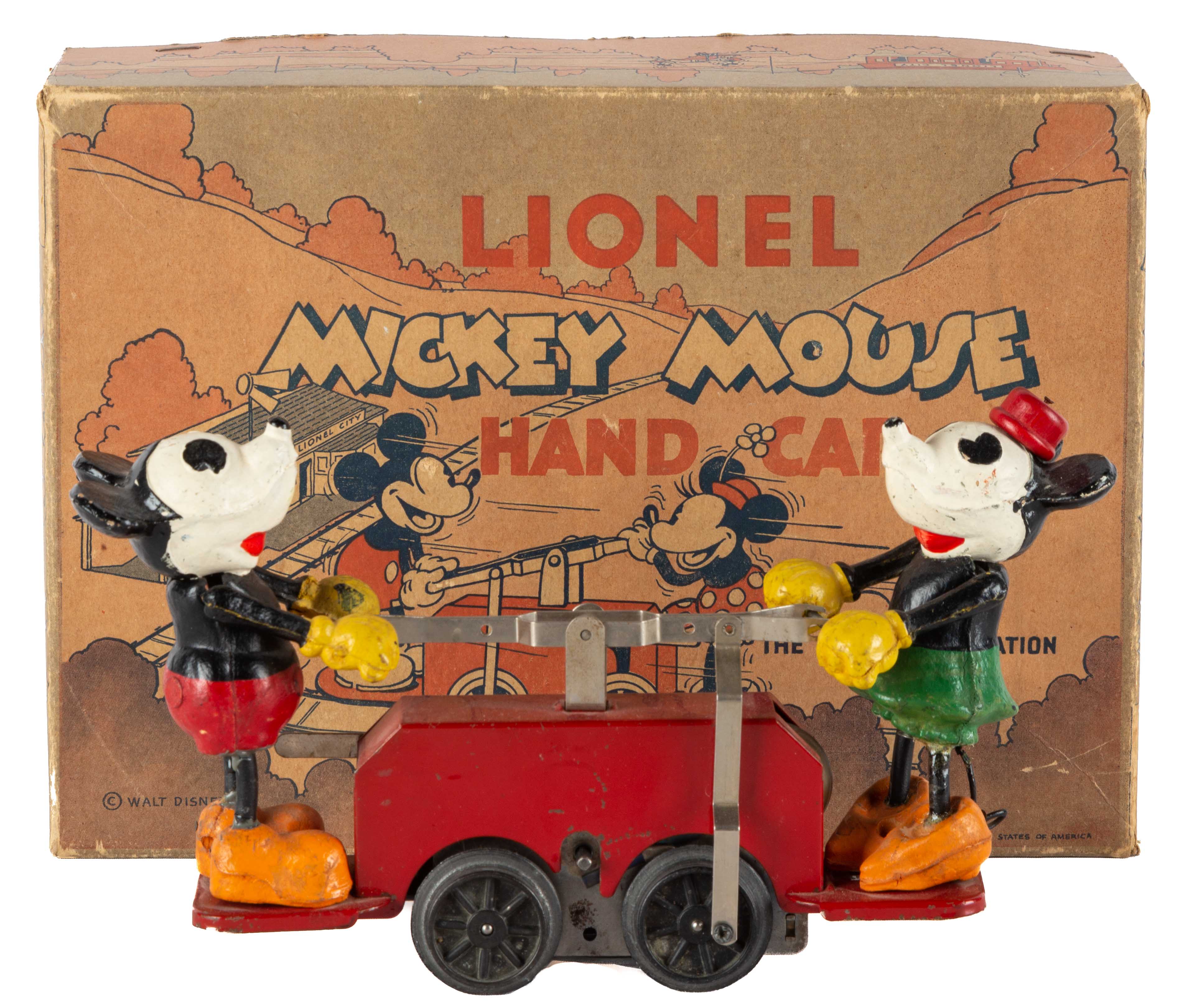 LIONEL MICKEY MOUSE HAND CAR with original