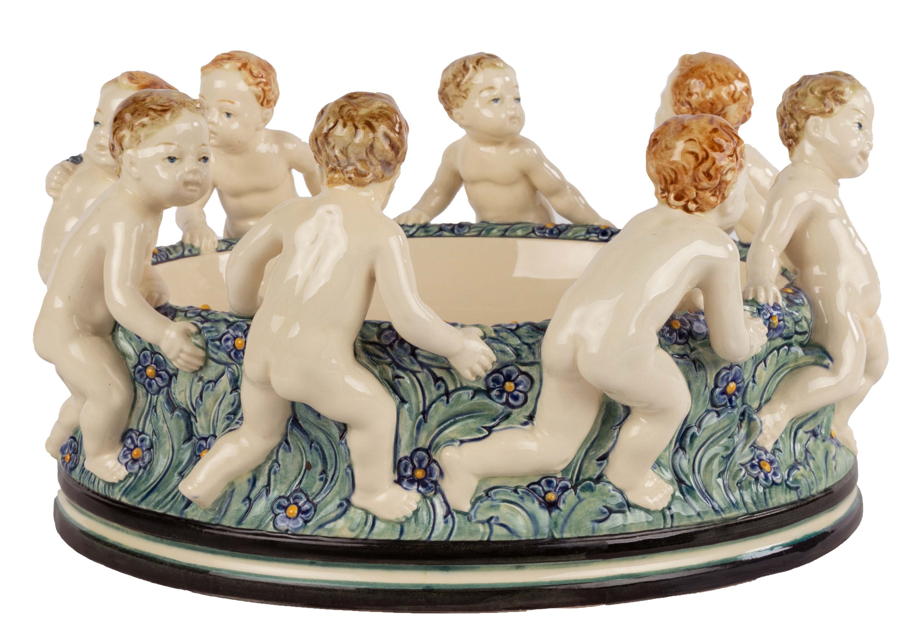 WILHELM SUS, MAJOLICA CENTERPIECE