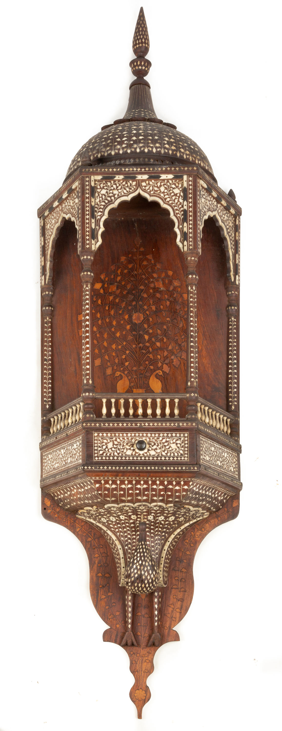 ARABESQUE WALL SHELF WITH PEACOCK 28d3b0