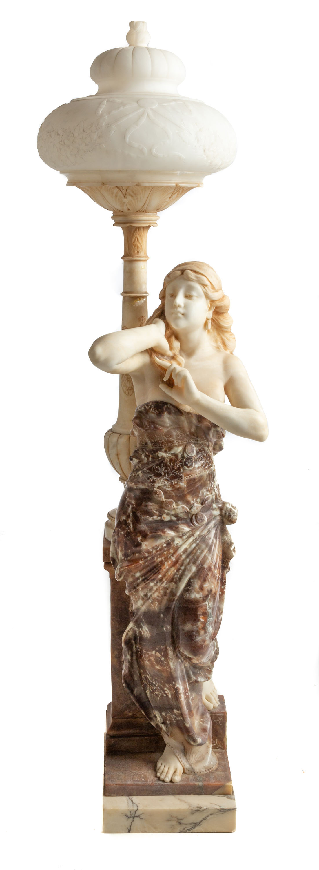 ITALIAN FIGURAL MARBLE AND ALABASTER 28d3b1