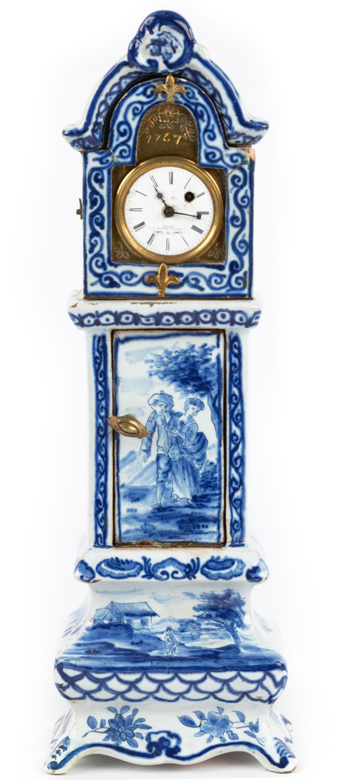 DELFT POTTERY MINIATURE TALLCASE