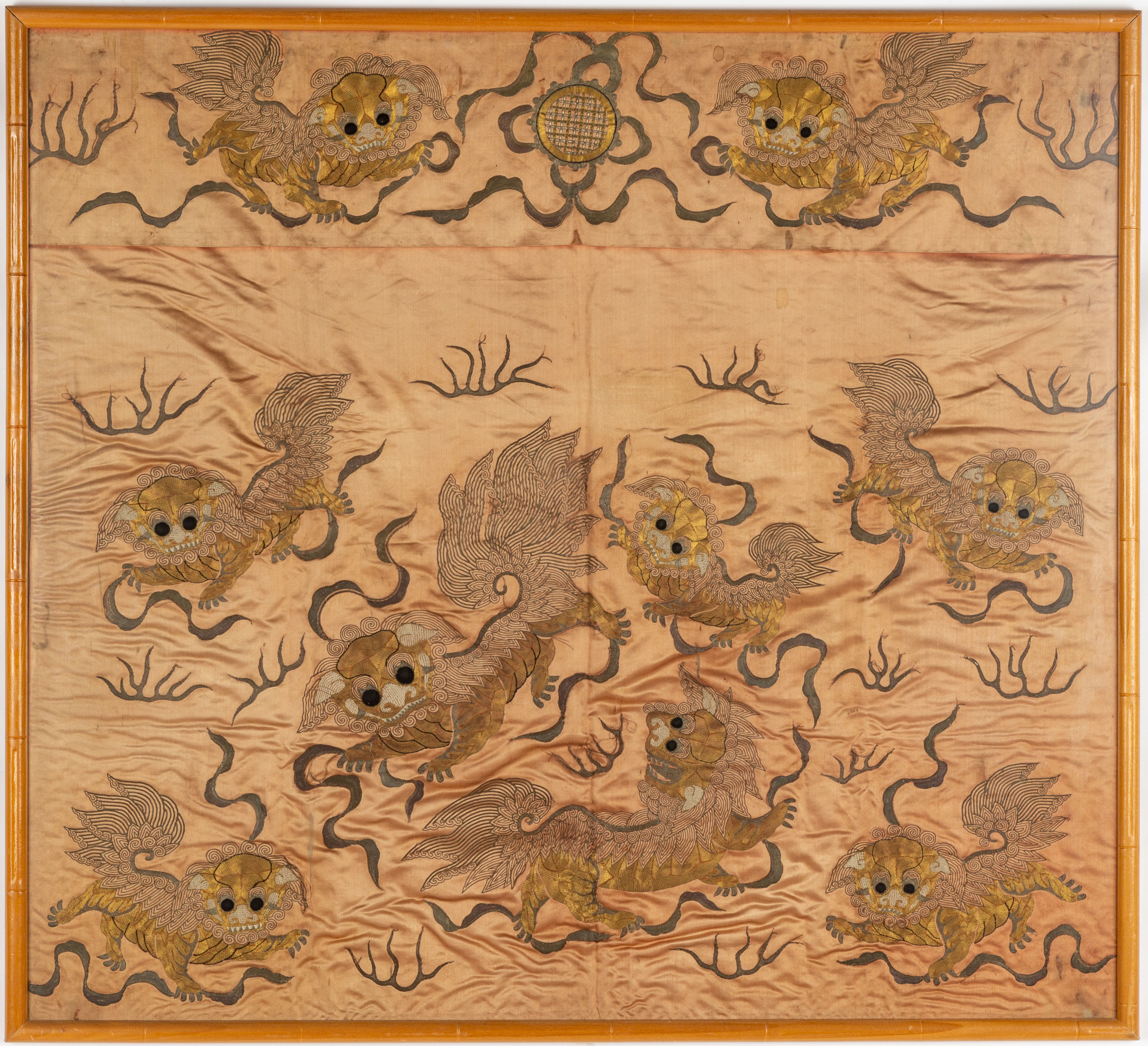 CHINESE SILK EMBROIDERED KESI PANEL