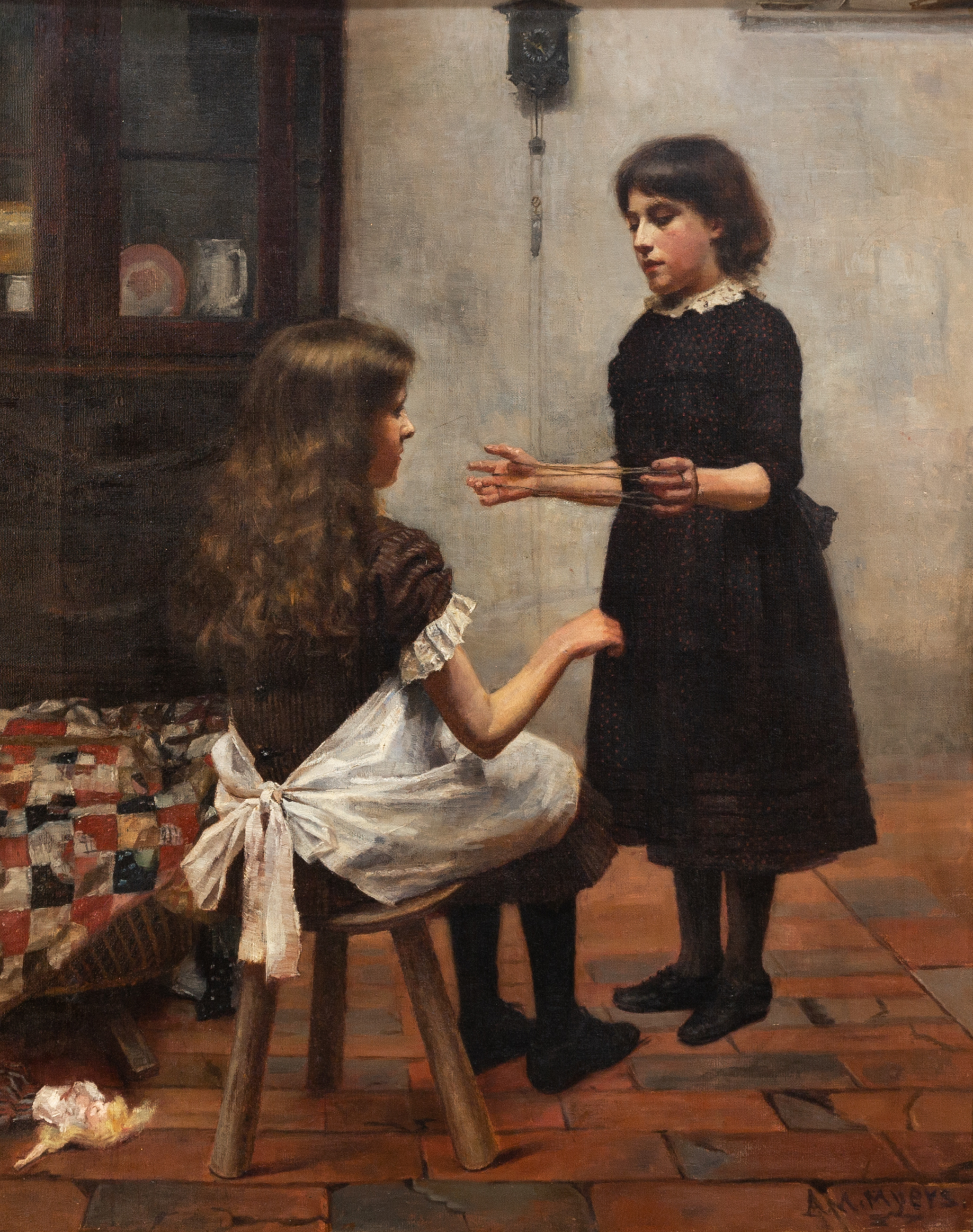 A. M. MYERS, PORTRAIT OF YOUNG GIRLS