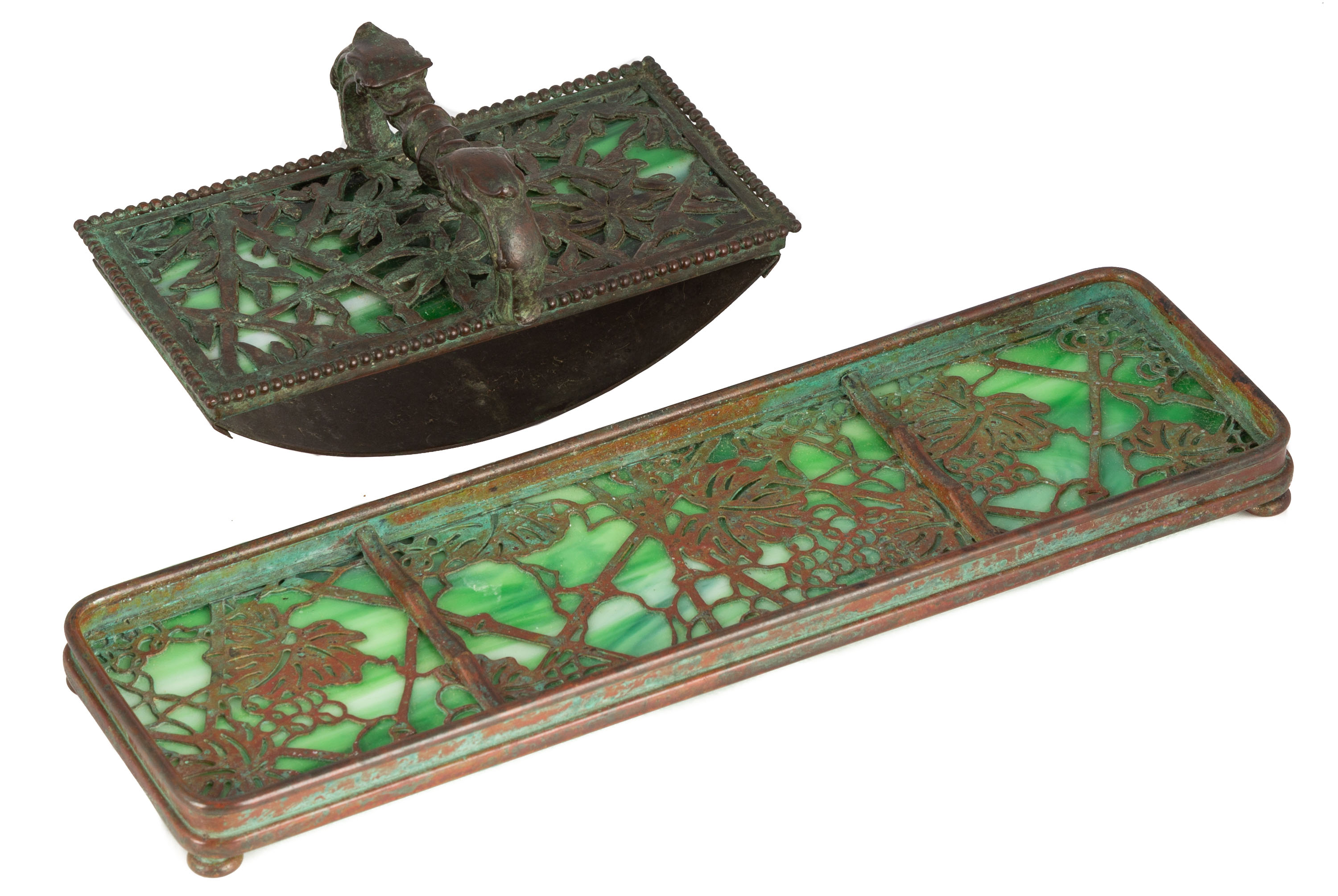 TIFFANY STUDIOS INK BLOTTER & PEN TRAY