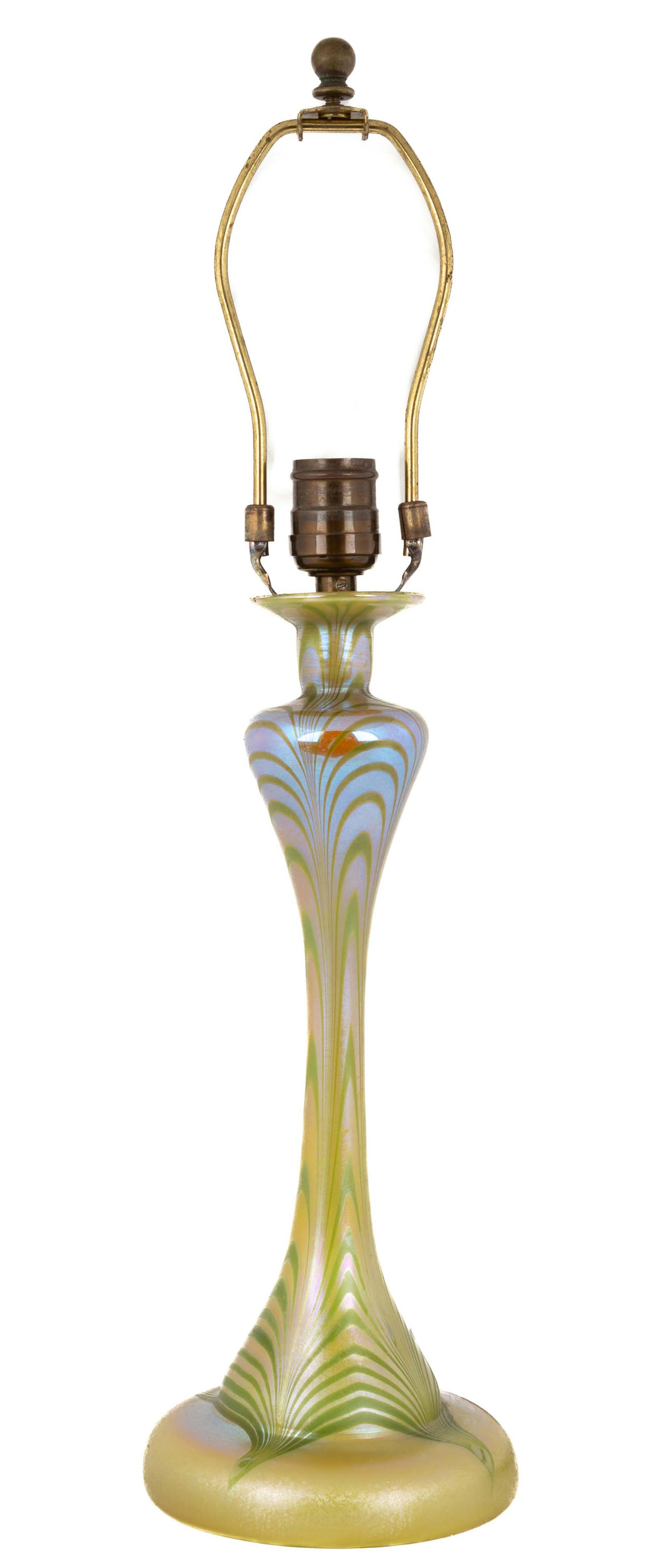 ART GLASS LAMP BASE Early 20th