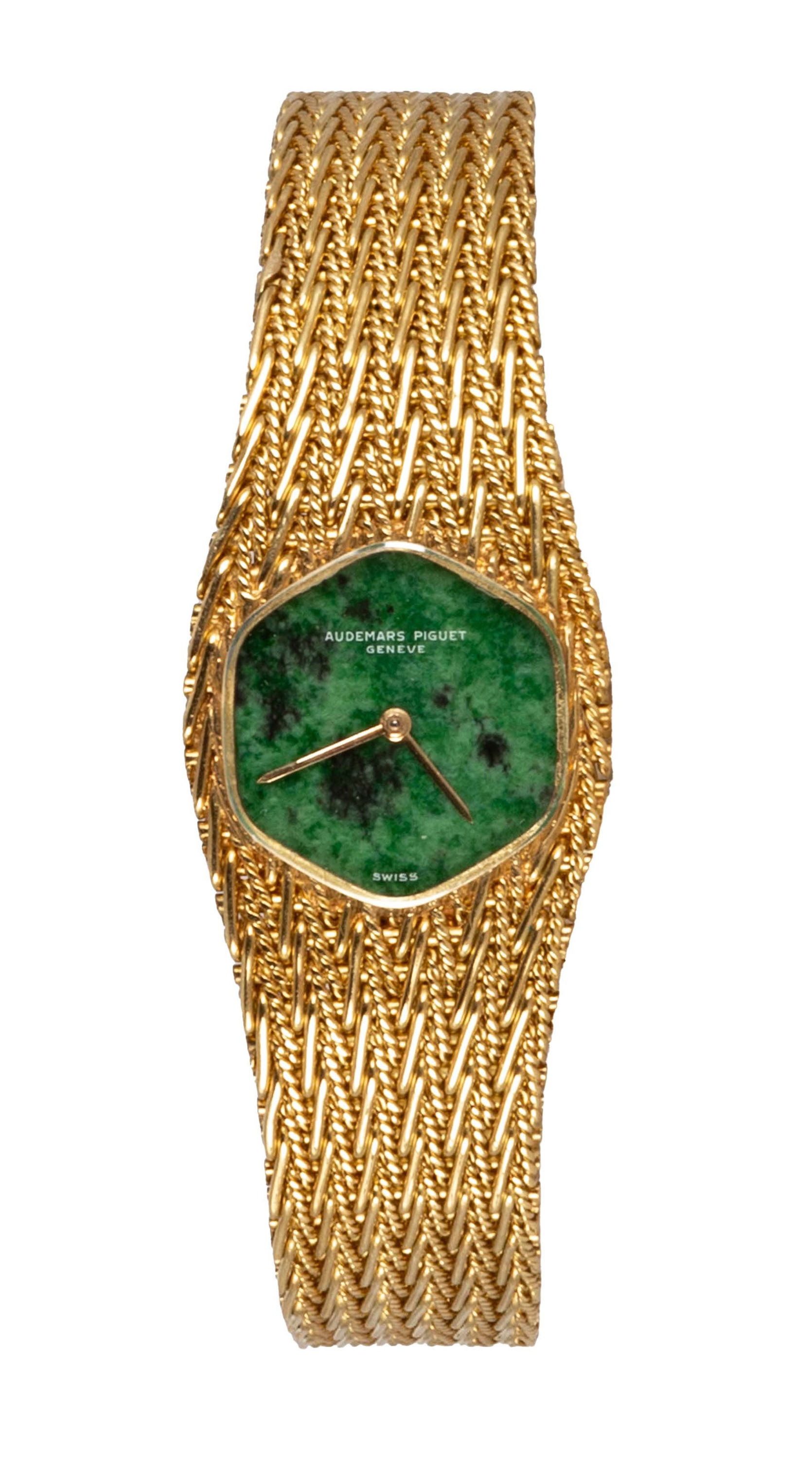 LADIES AUDEMARS PIGUET 18K GOLD & JADE