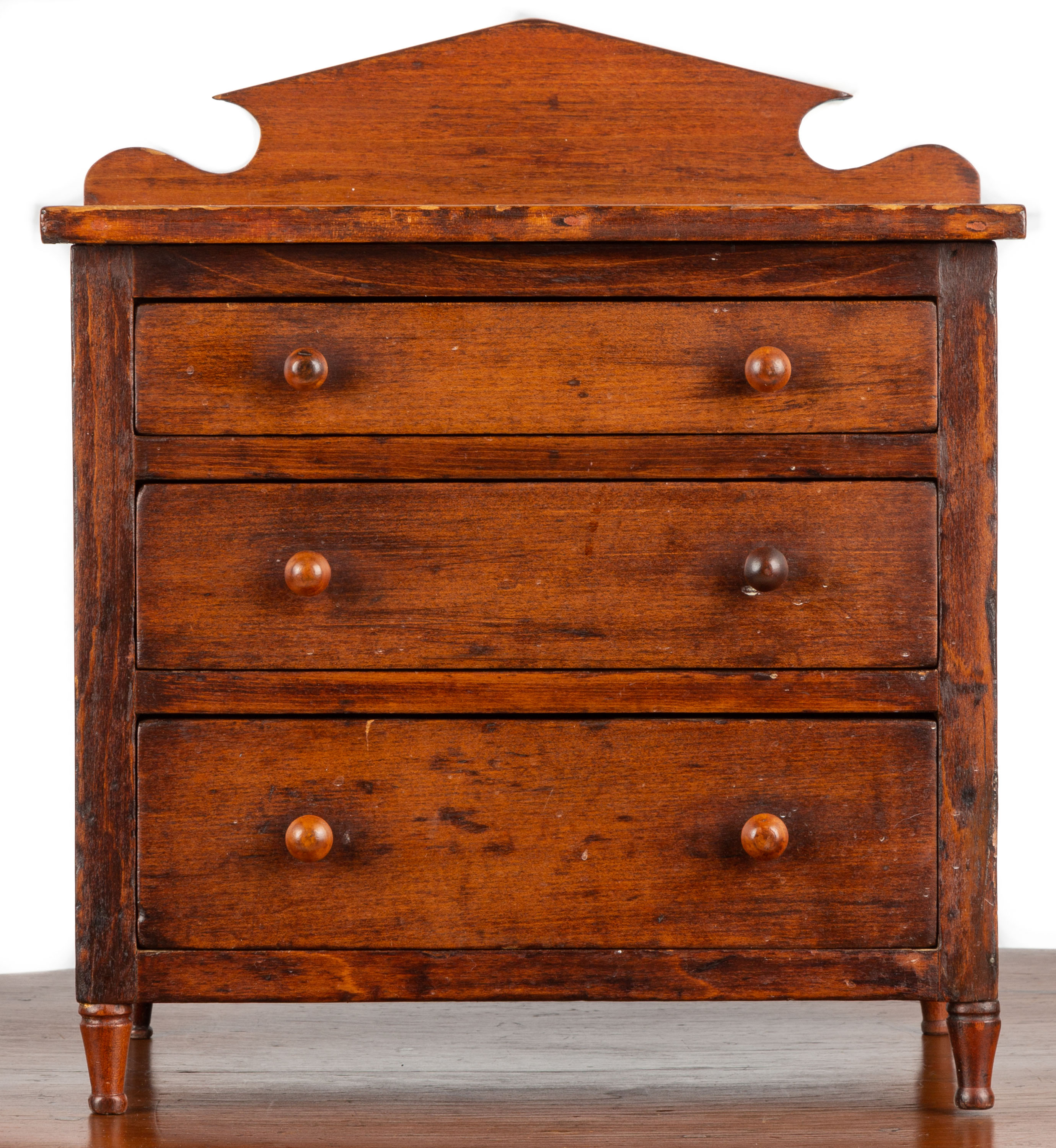 19TH CENTURY MINIATURE PINE CHEST