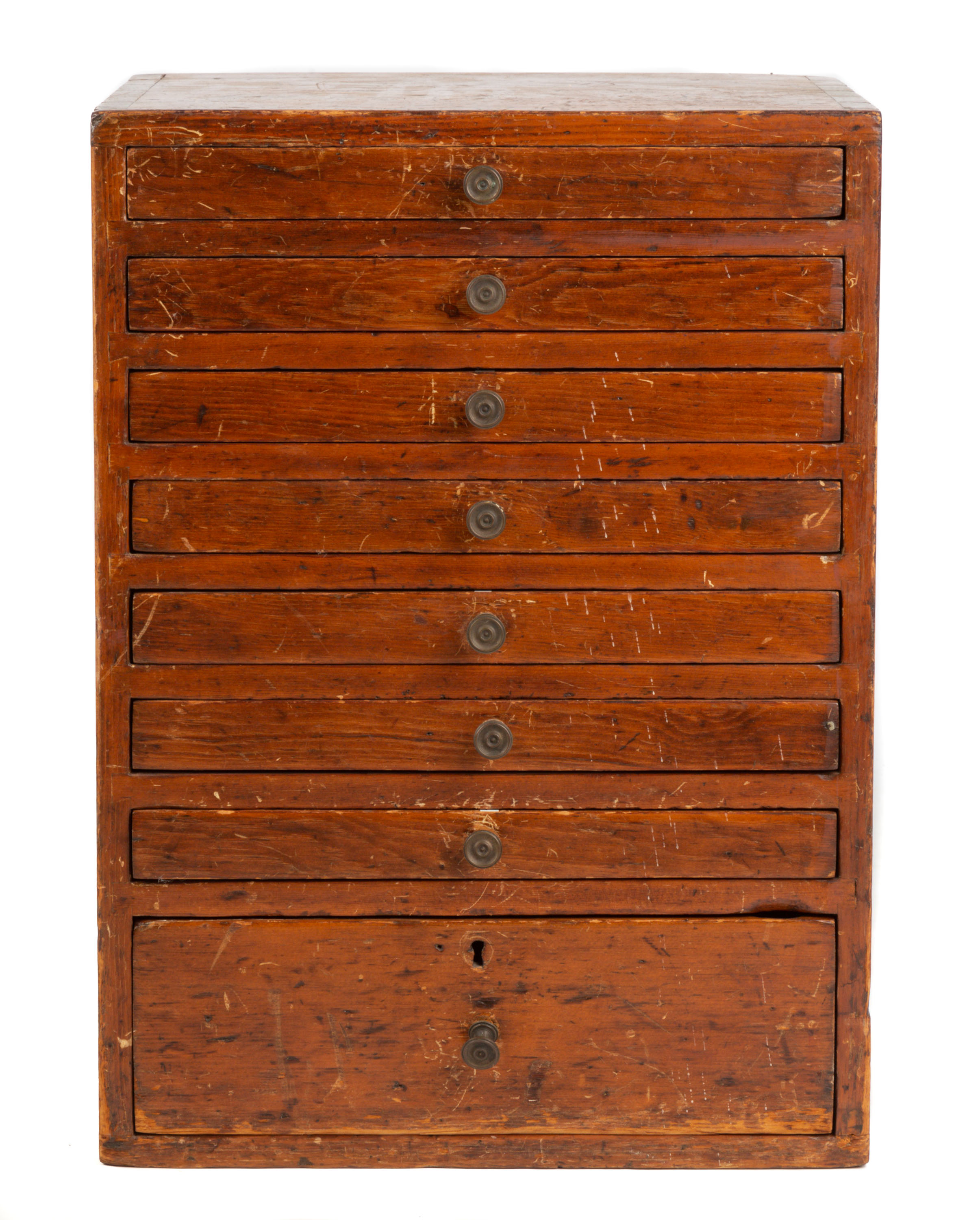 AMERICAN PINE DRAWER UNIT Early