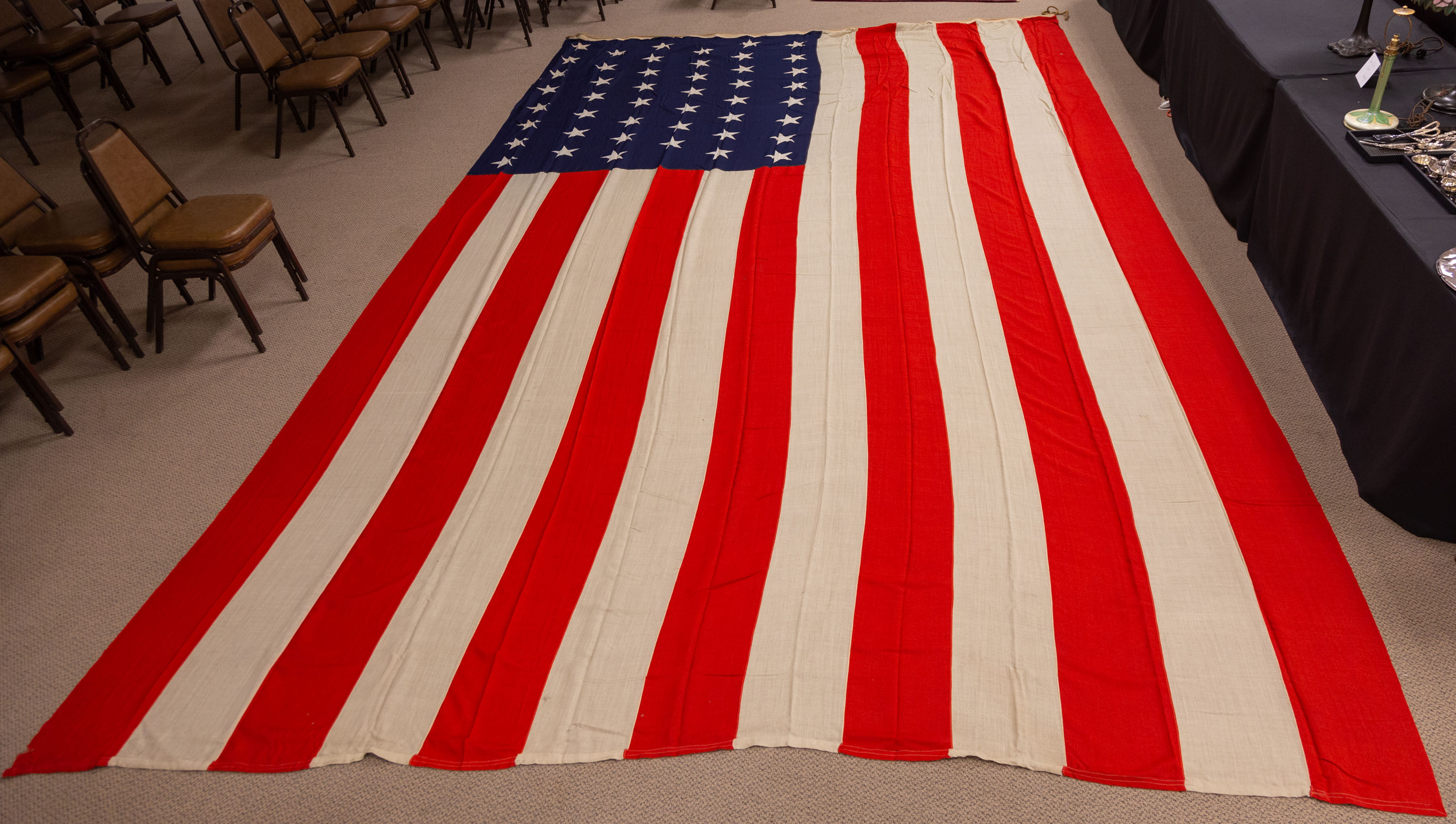 46 STAR AMERICAN FLAG Marked WEBB