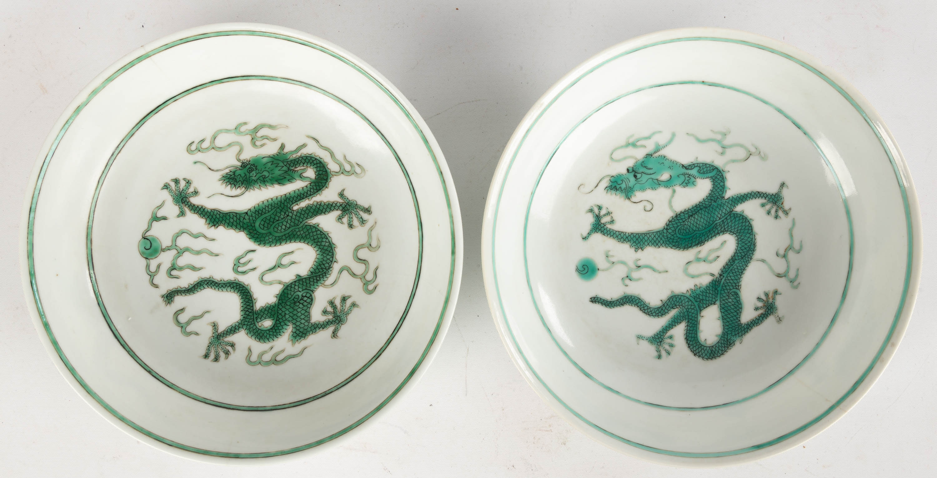  2 CHINESE PORCELAIN DRAGON DEEP 28d58e