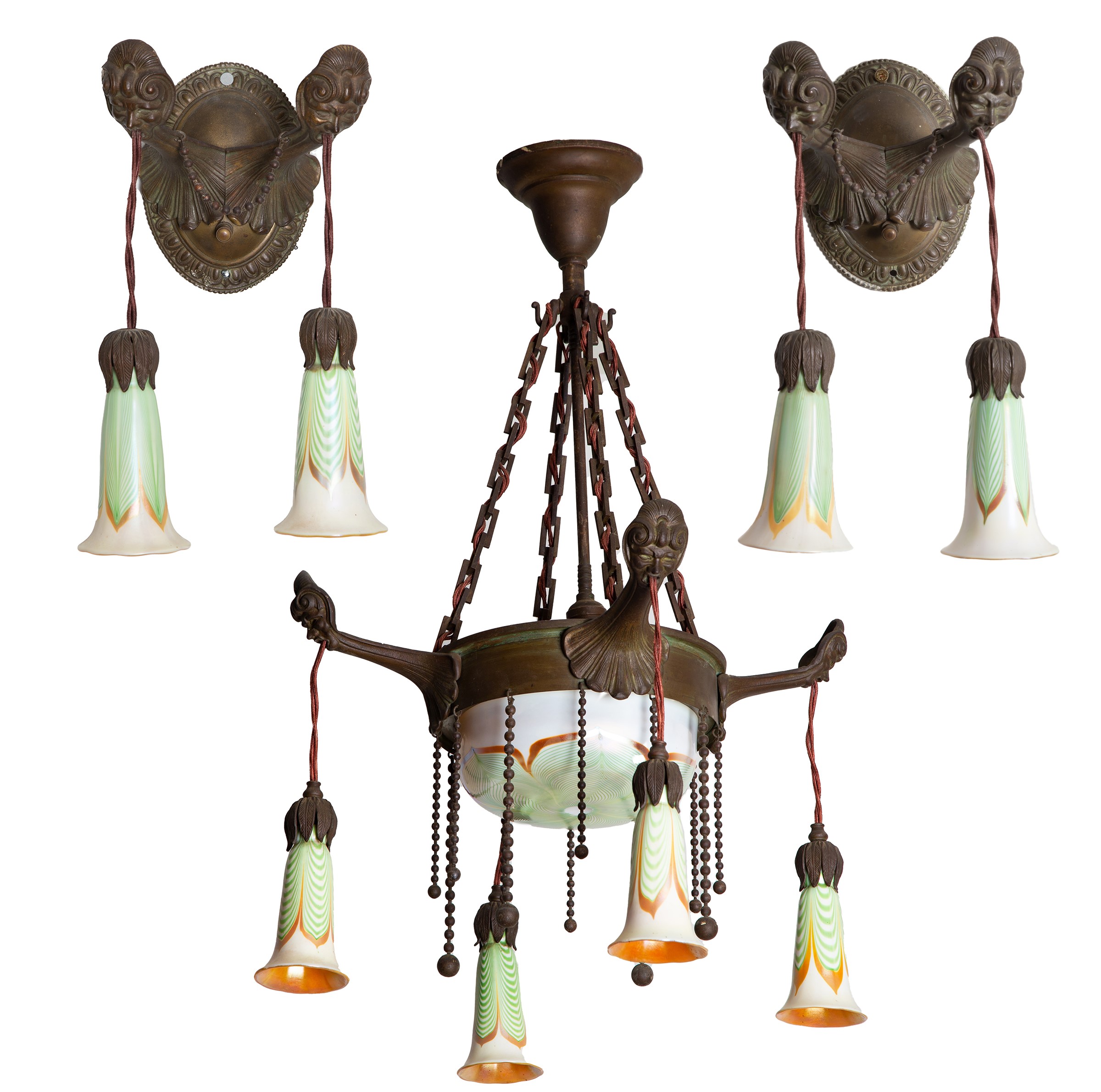 QUEZAL CHANDELIER AND MATCHING 28d5ee