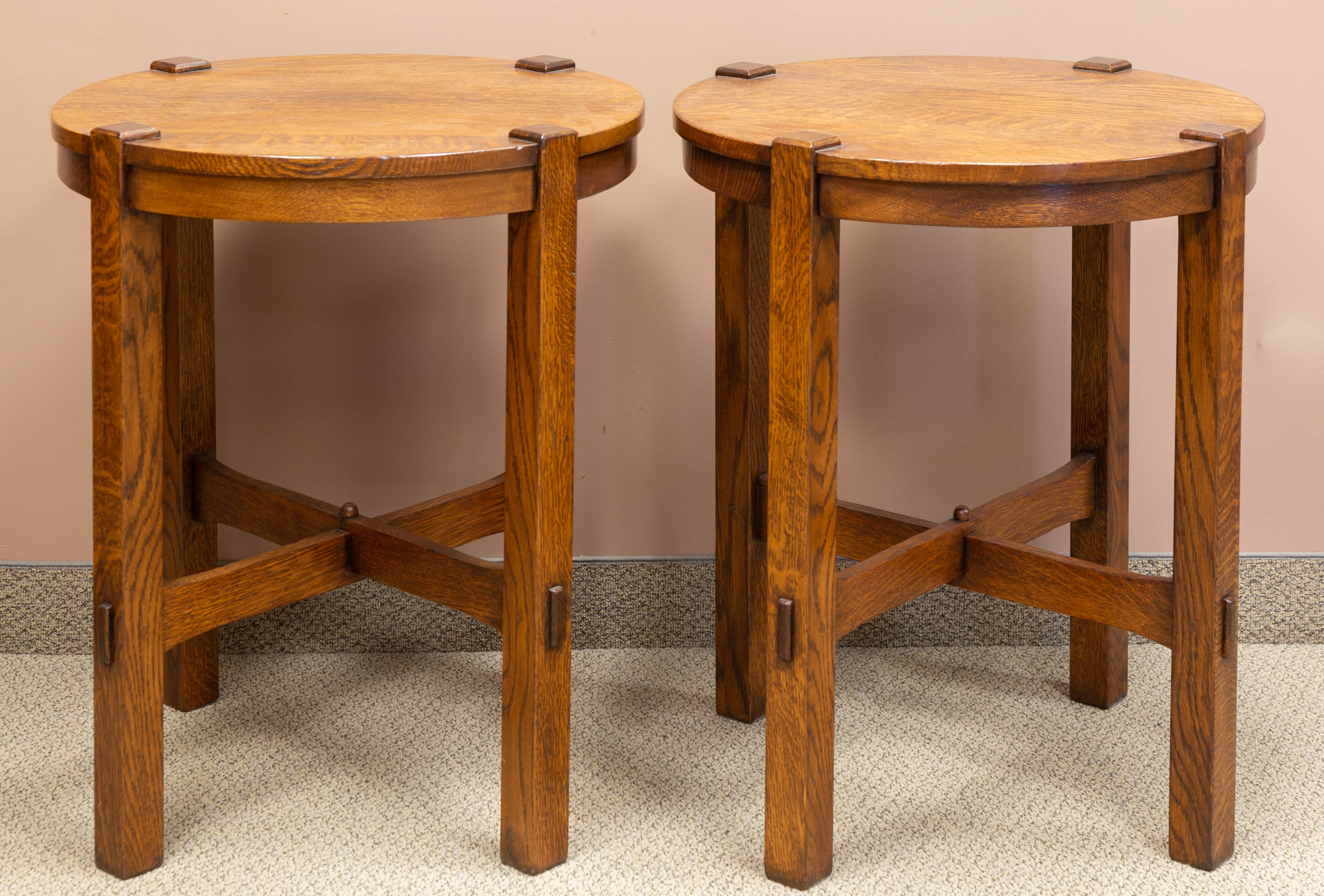 PAIR OF GUSTAV STICKELY SIDE TABLES