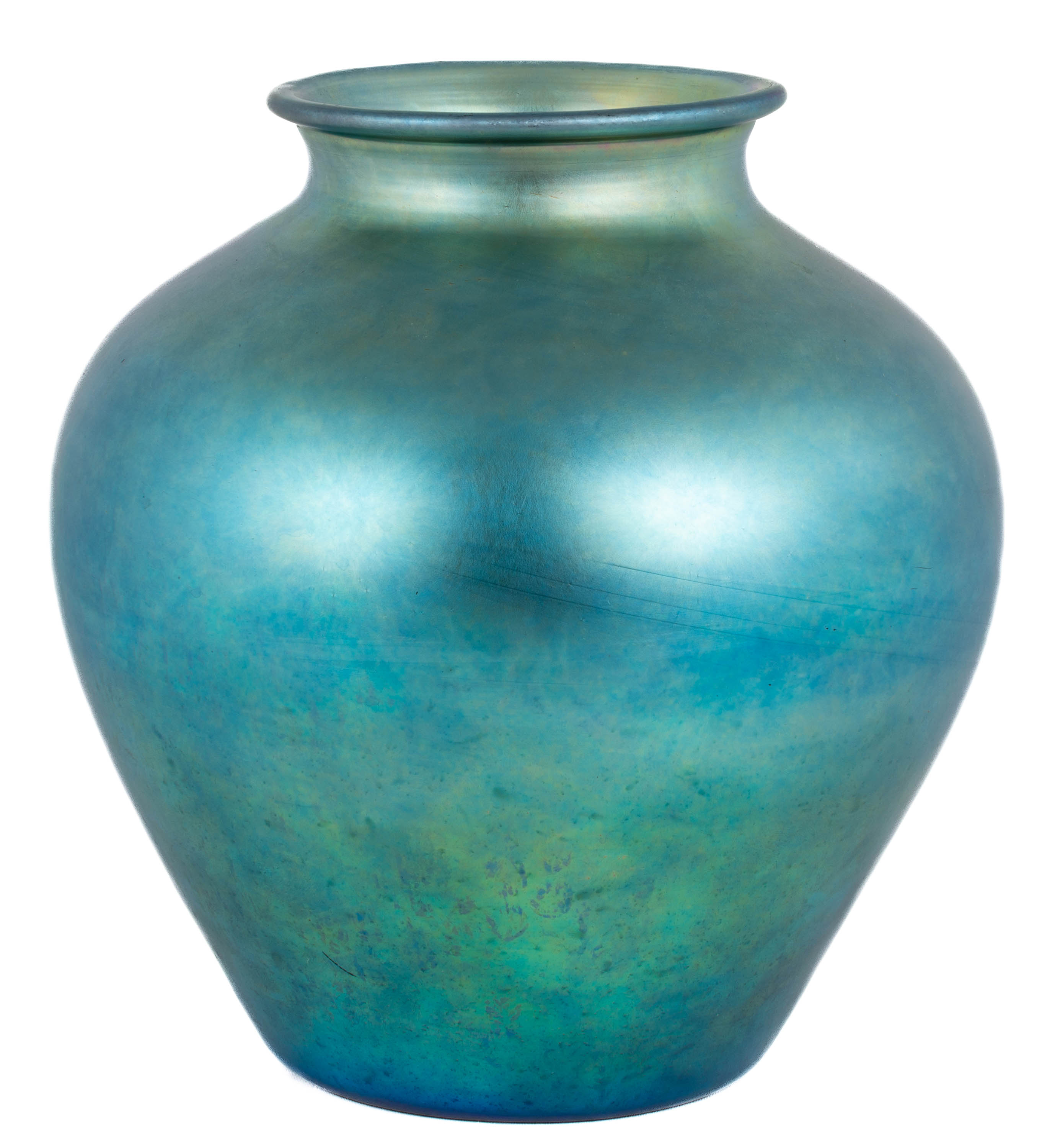 STEUBEN BLUE AURENE VASE Corning,