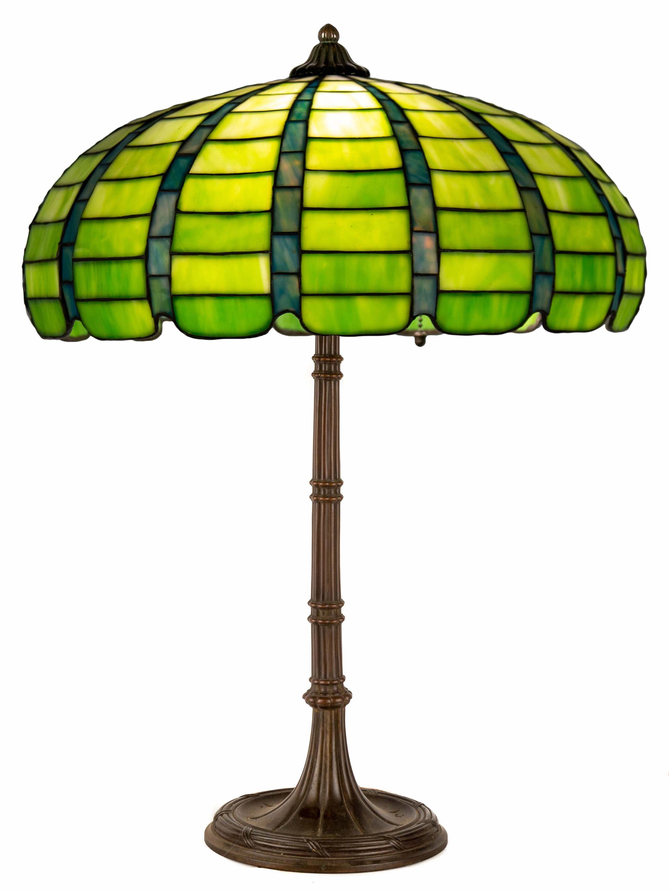 GORHAM LEADED GLASS TABLE LAMP