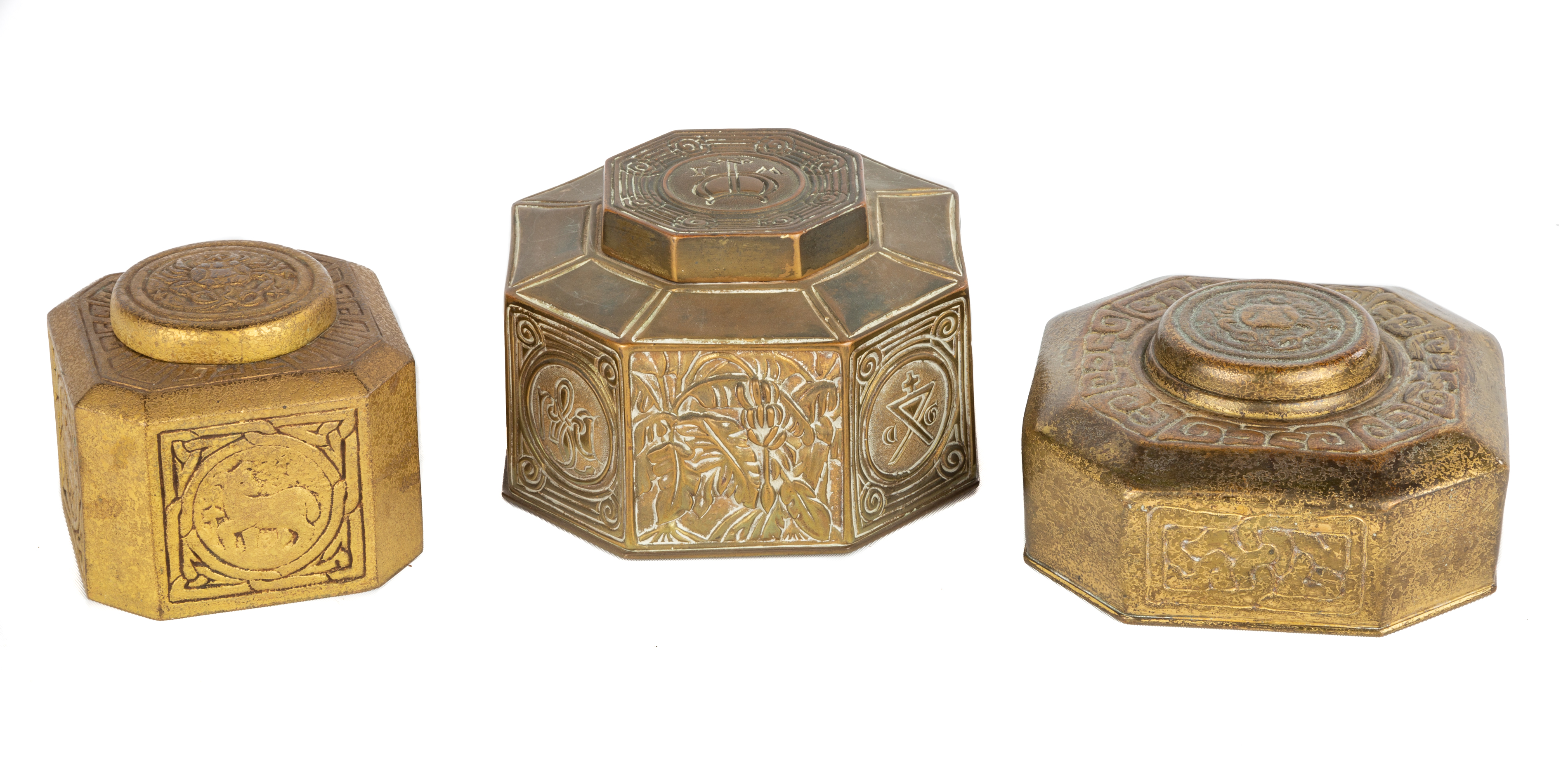  3 TIFFANY STUDIOS NEW YORK INKWELLS 28d6b3