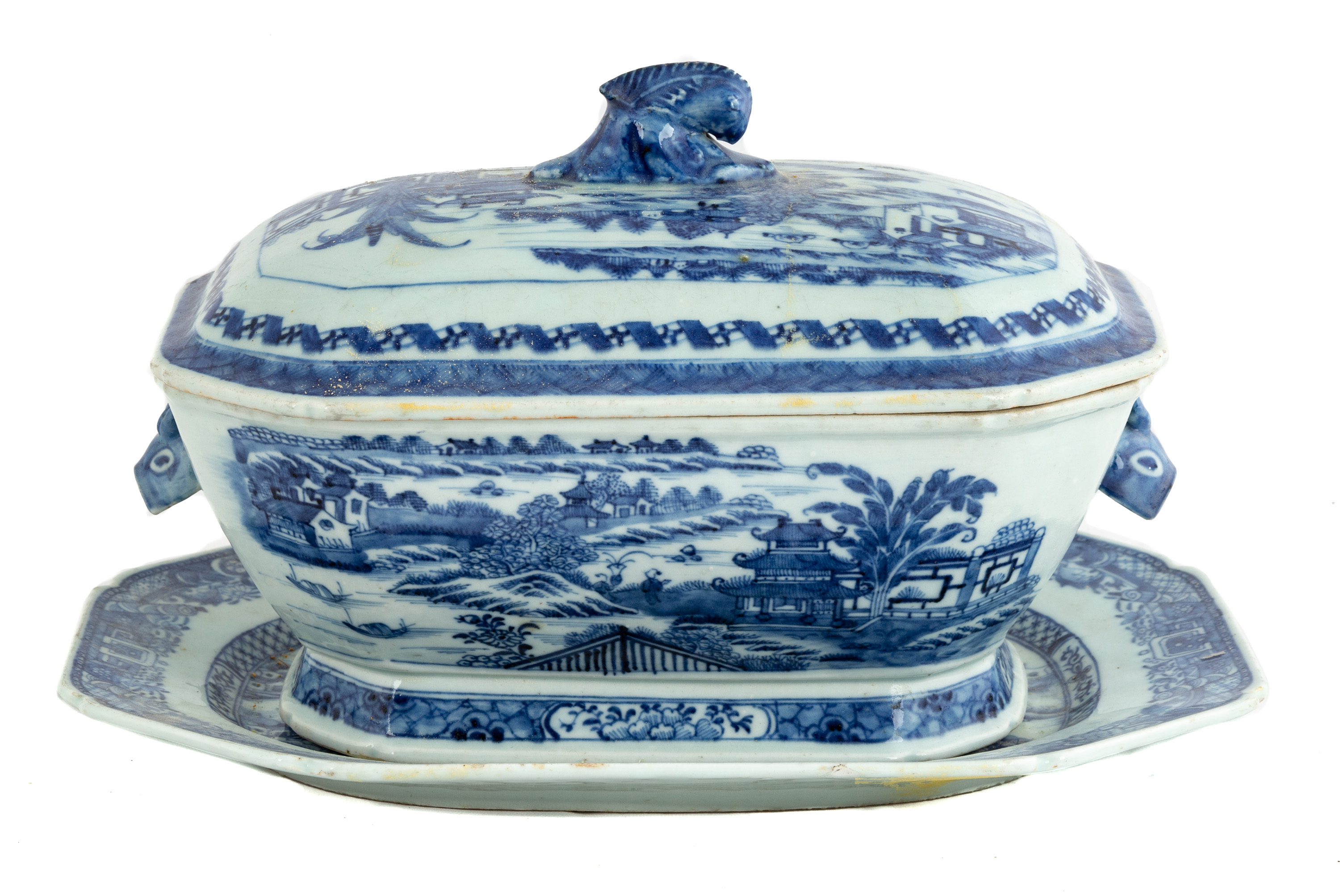 CANTON TUREEN AND UNDER TRAY 19th