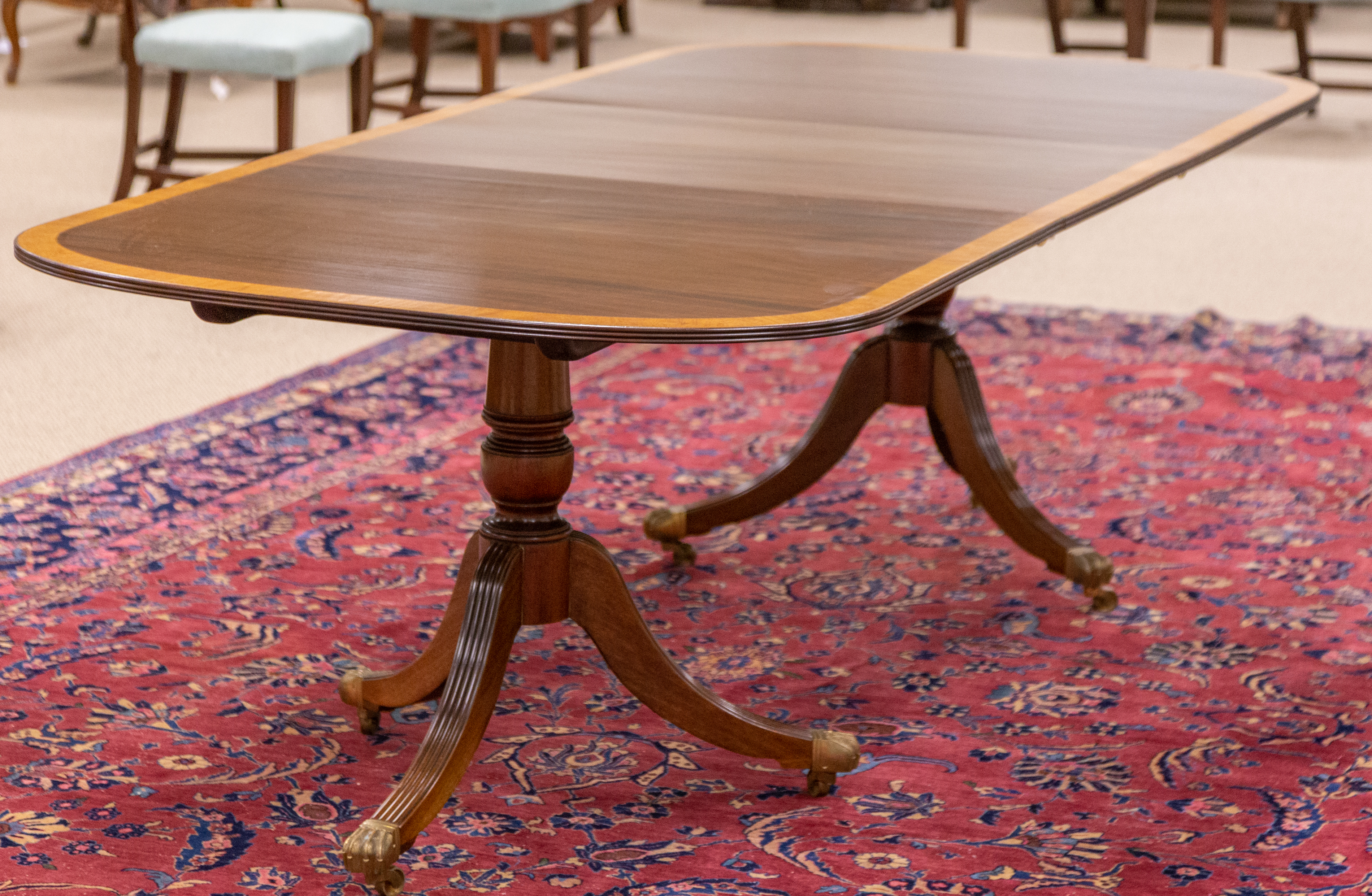 MAHOGANY DINING ROOM TABLE IN THE