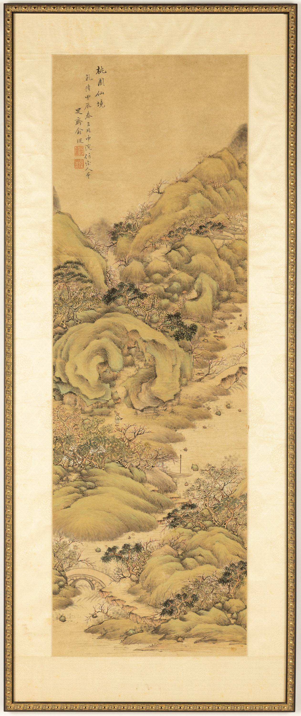 CHINESE LANDSCAPE PAINT ON SILK 28d730