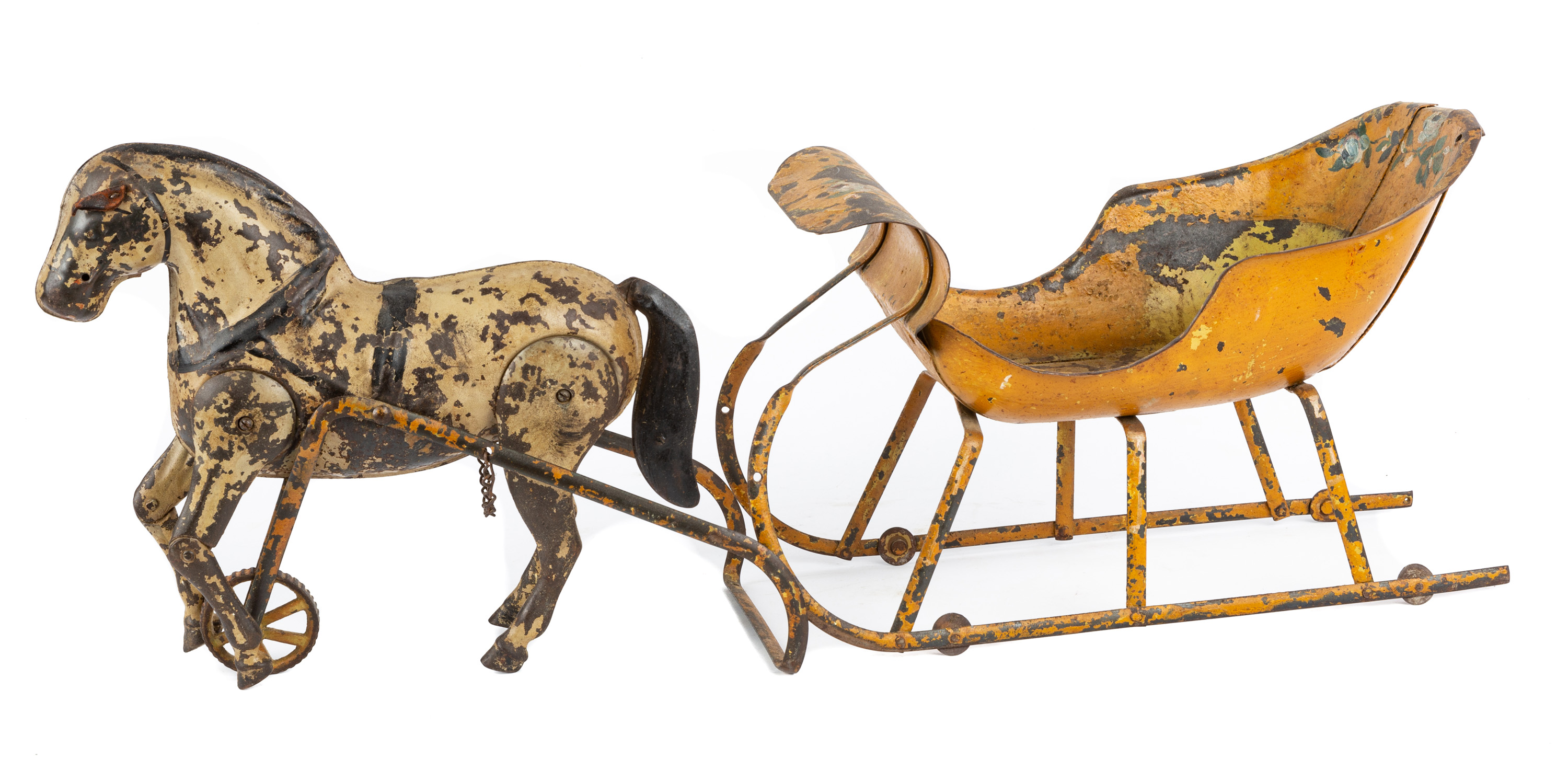 19TH CENTURY HAND PAINTED TIN HORSE