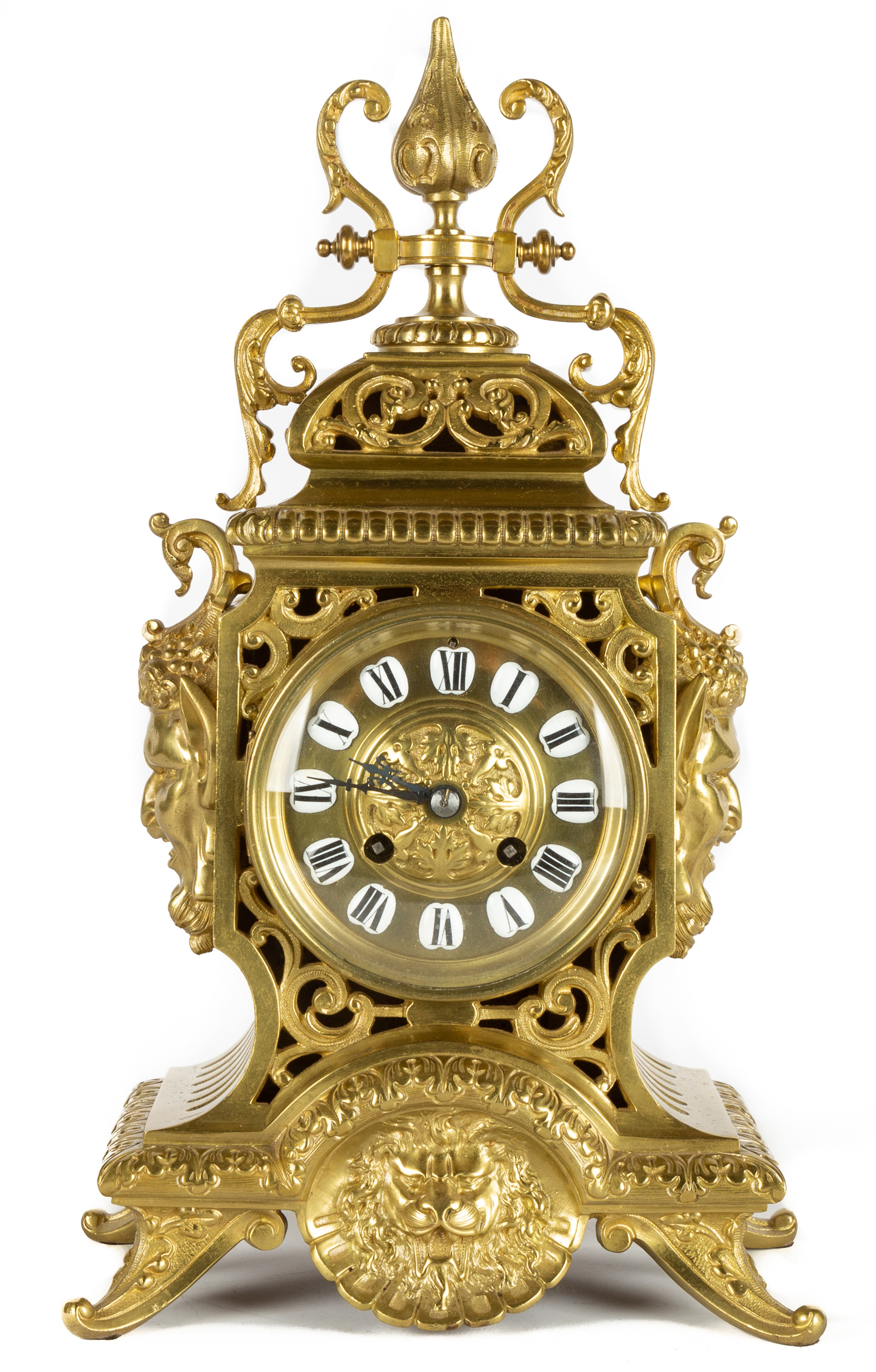 19TH CENTURY FRENCH BRASS CLOCK