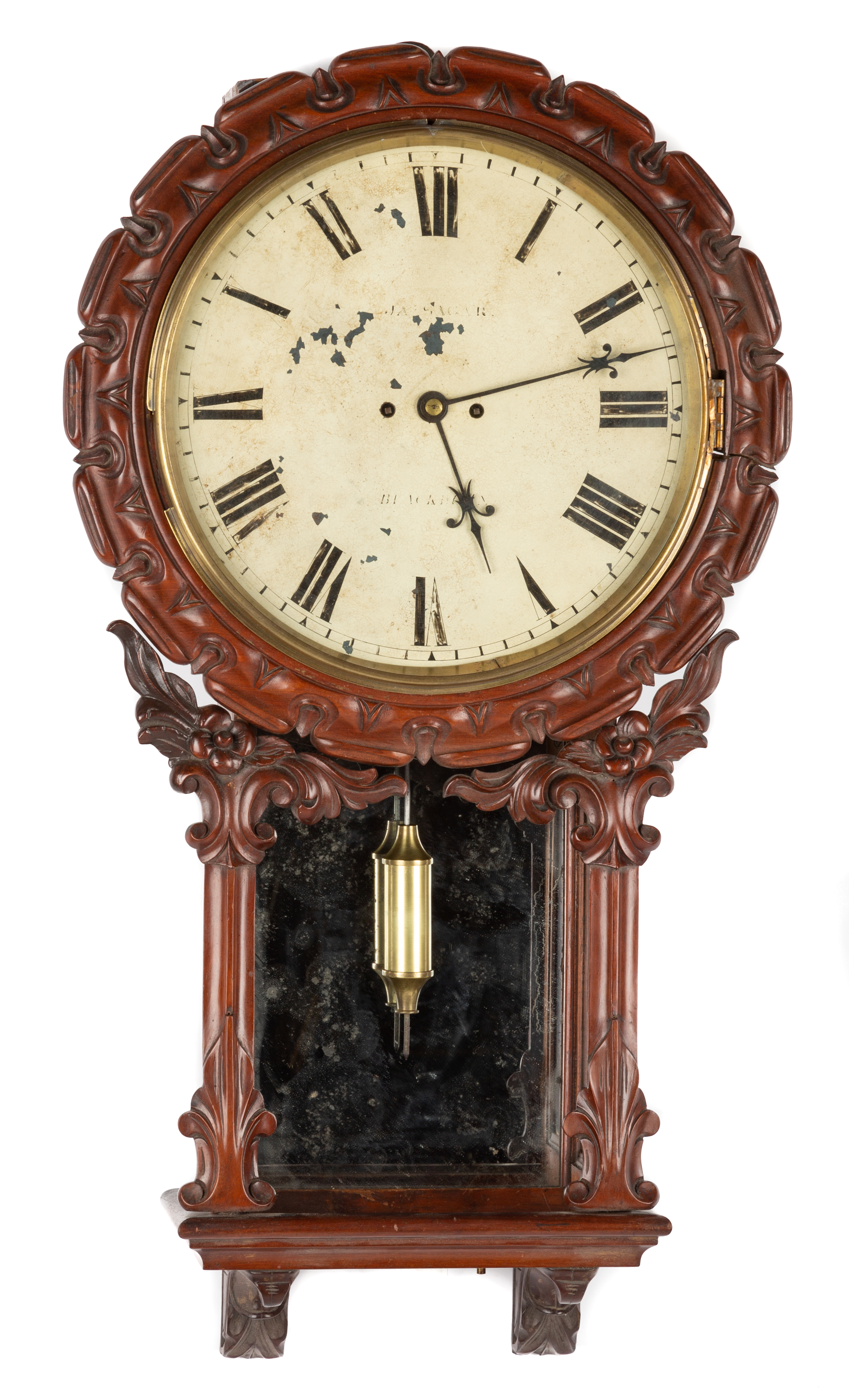 ENGLISH GALLERY CLOCK 19th century  28d7c4