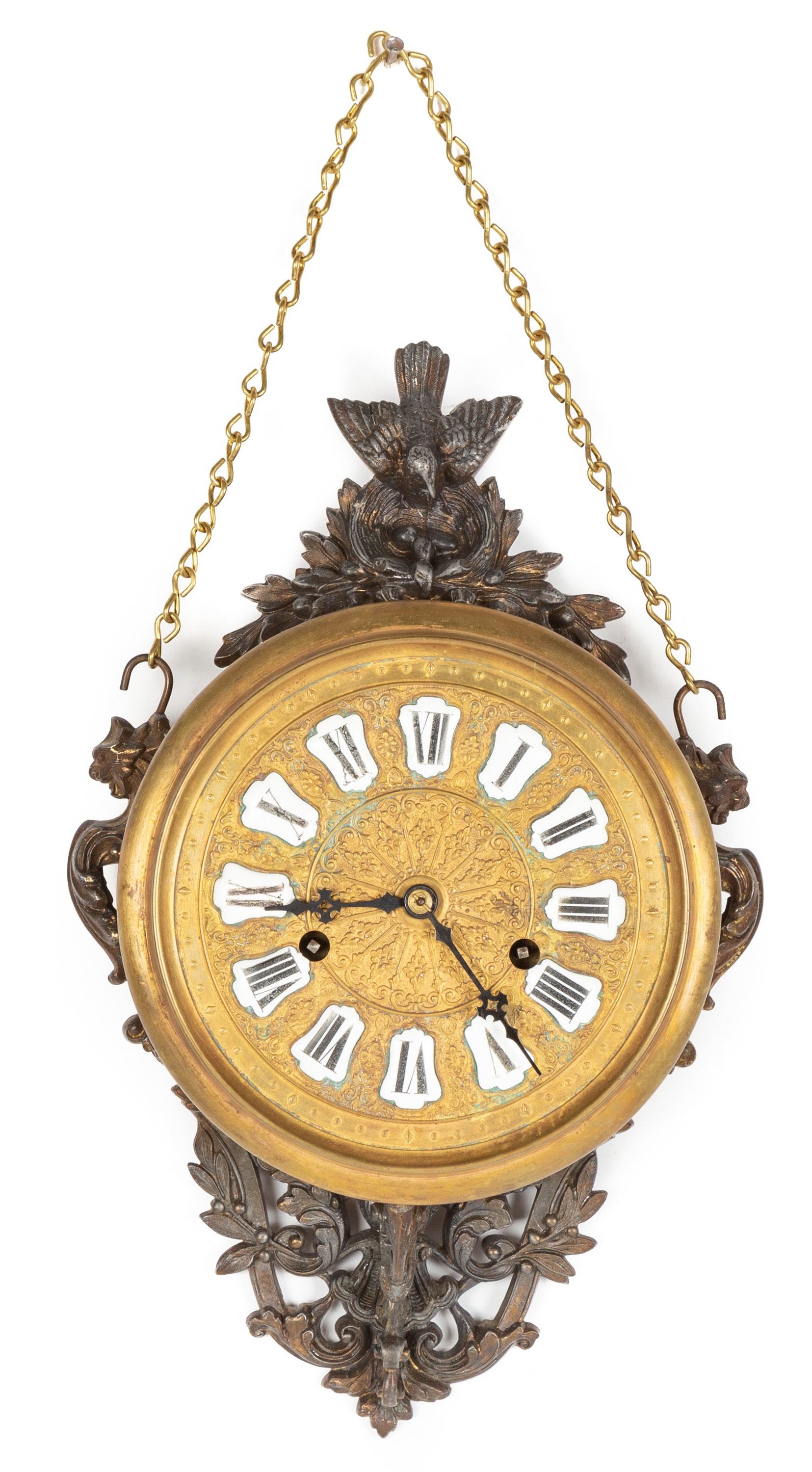 AMERICAN BRASS WALL HANGING CLOCK