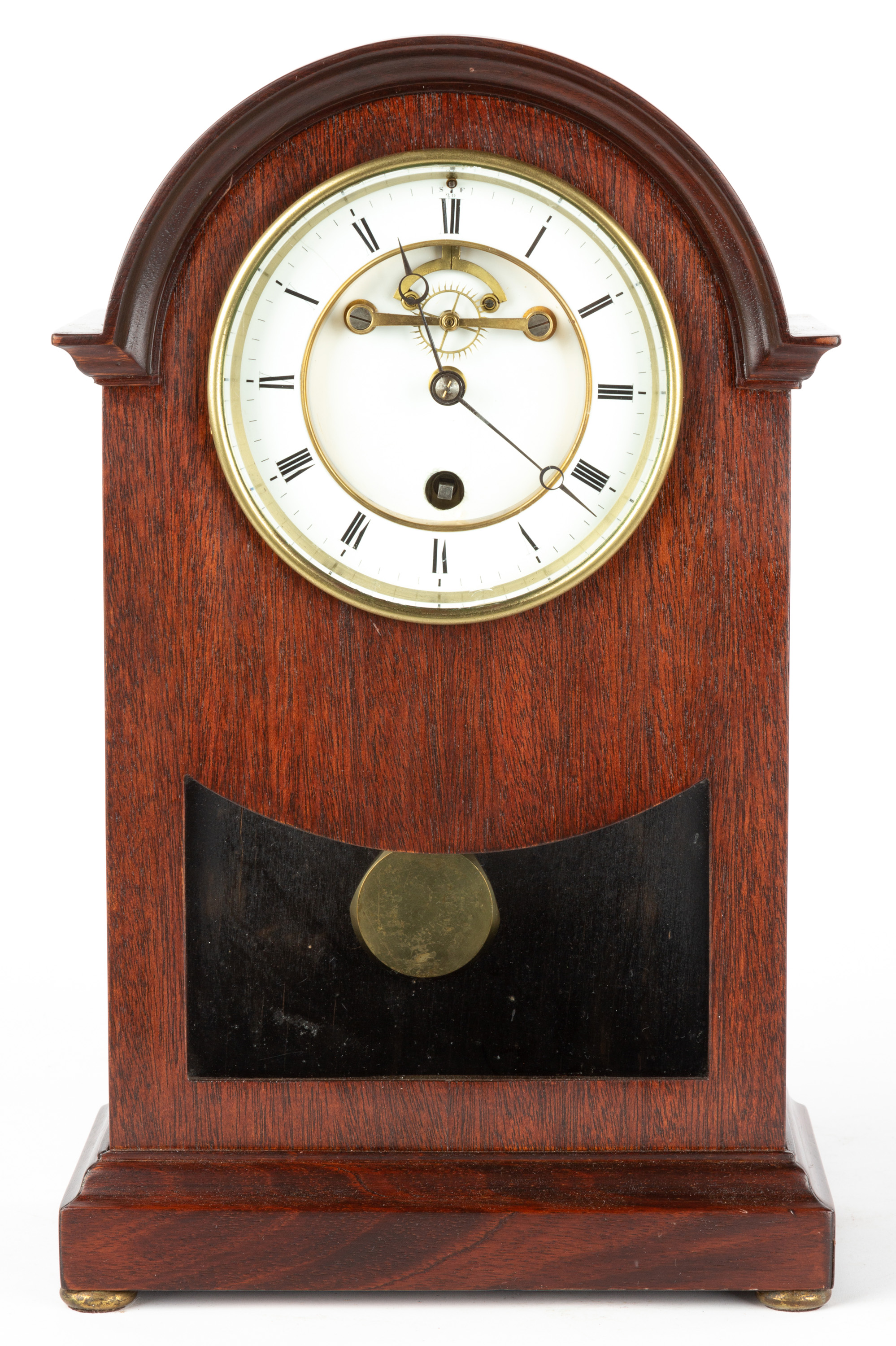 MAHOGANY SHELF CLOCK Initialed 28d7be