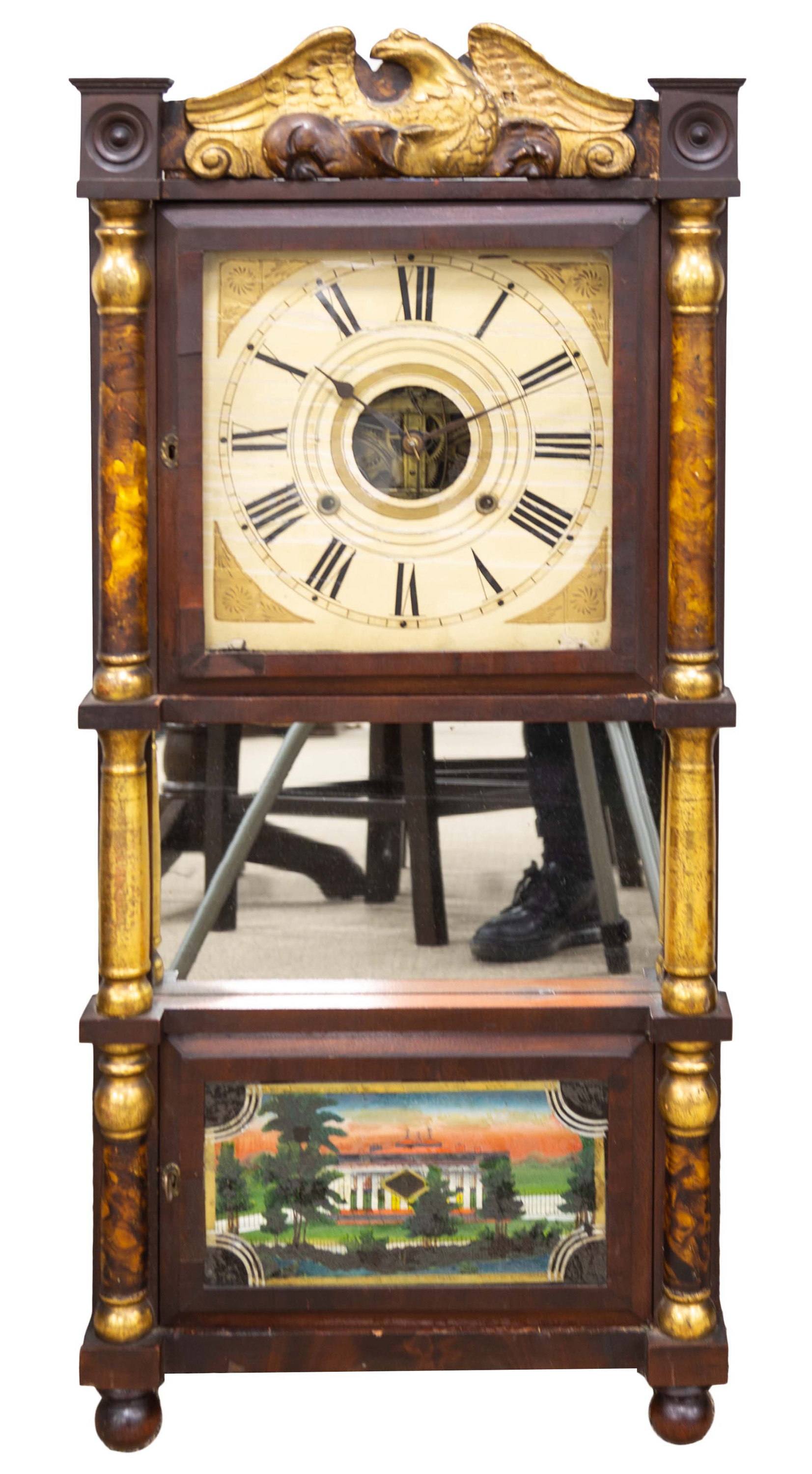 BIRGE TRIPLE DECKER SHELF CLOCK 19th