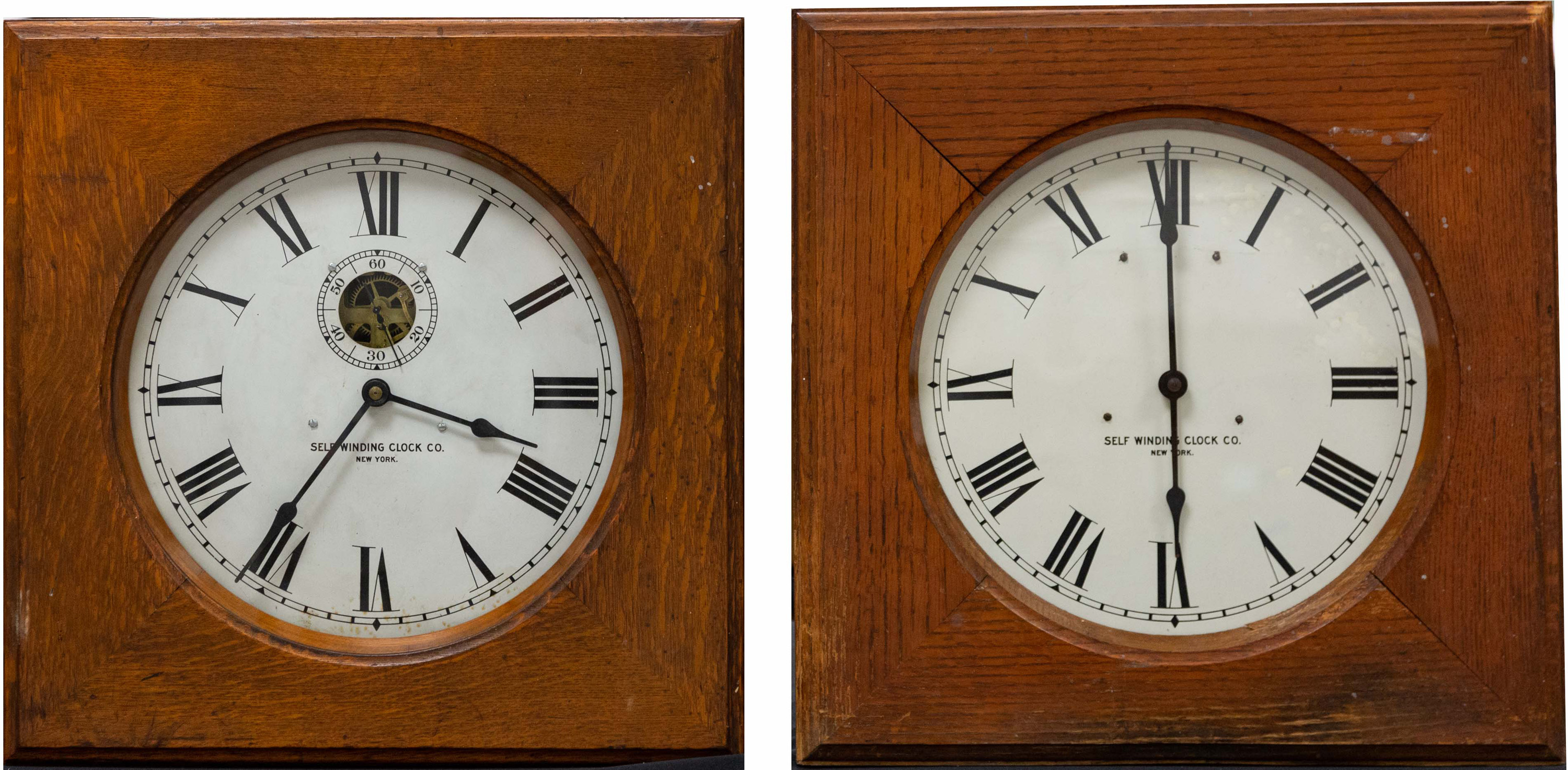 (2) SELF WINDING CLOCK CO. NEW YORK