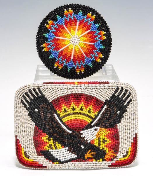 LATE 20TH CENTURY BEADED BUCKLESTwo