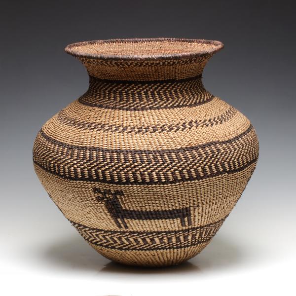 A LARGE BASKETRY OLLA ATTRIBUTED