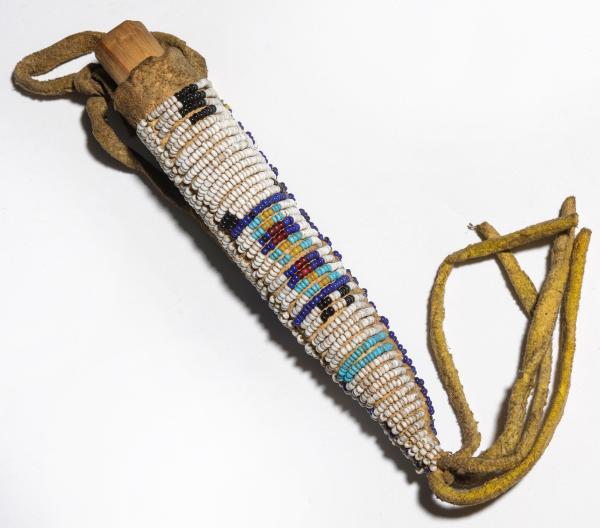 A NORTHERN PLAINS BEADED AWL CASE
