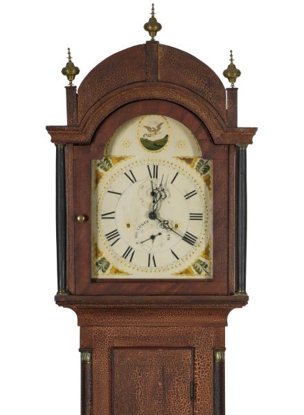 A LONG CASE CLOCK WITH S. HOADLEY PLYMOUTH