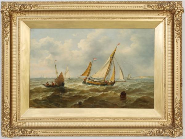 A 19TH C. MARINE SUBJECT OIL ON