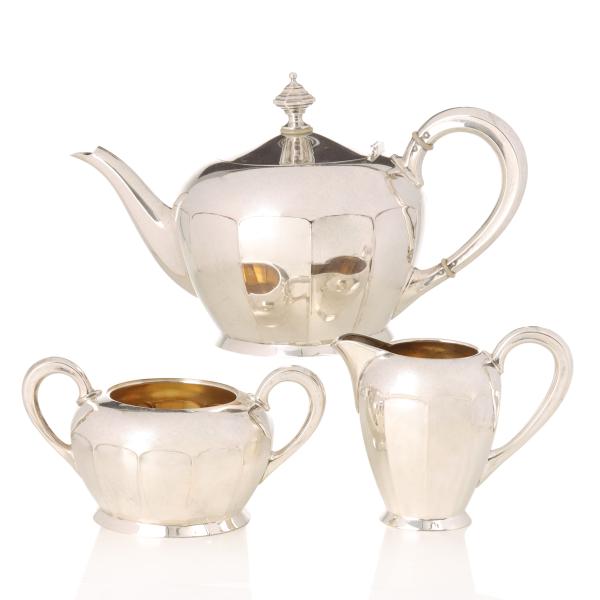 AN EARLY 20TH C. GERMAN 800 SILVER TEA