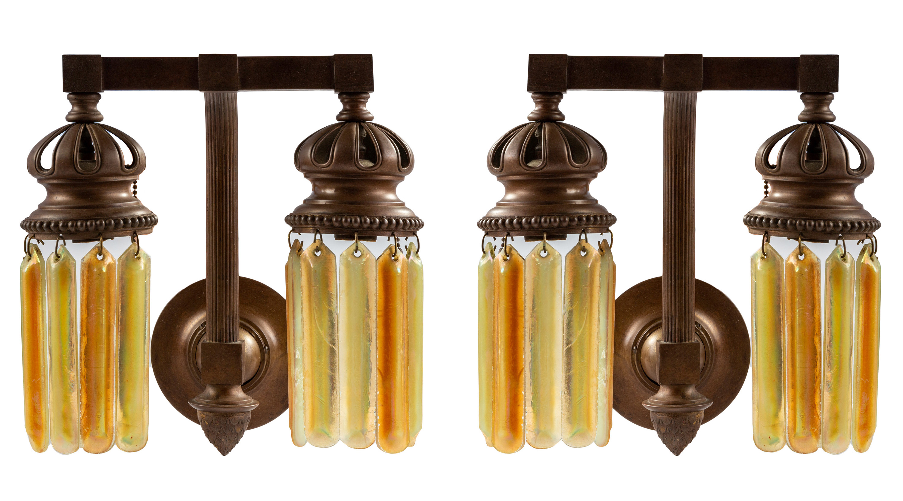 PAIR OF ARTS CRAFTS SCONCES WITH 28bdc0