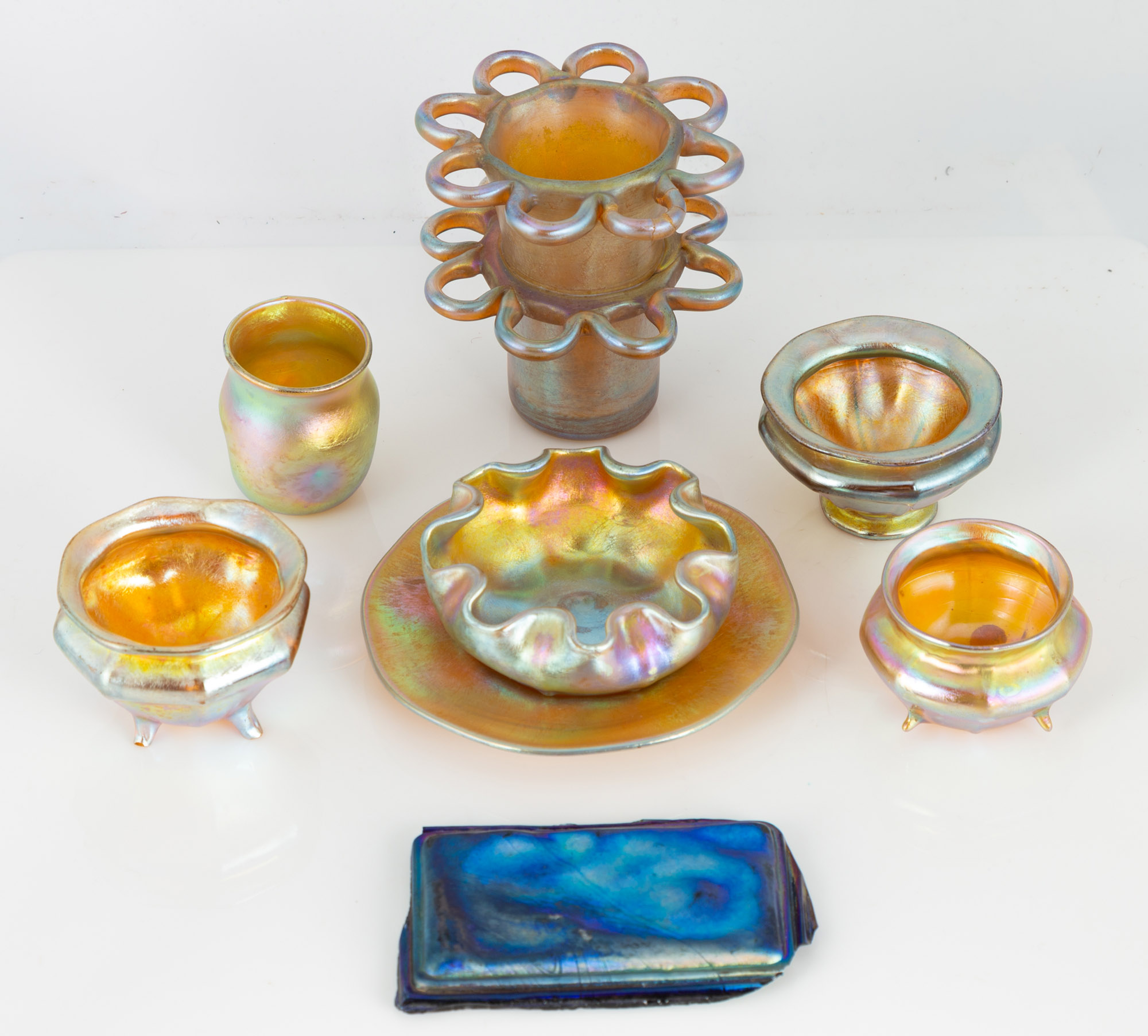 TIFFANY STUDIOS FAVRILE CABINET PIECES,