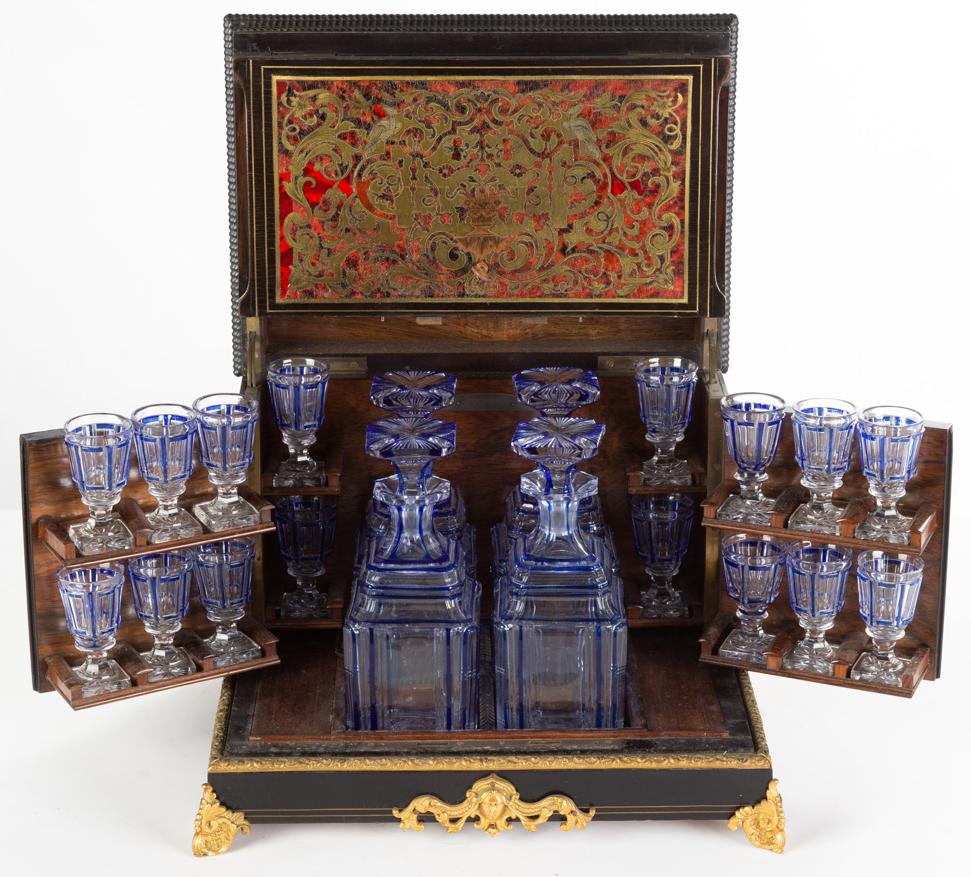 19TH CENTURY BOULLE DECANTER CHEST